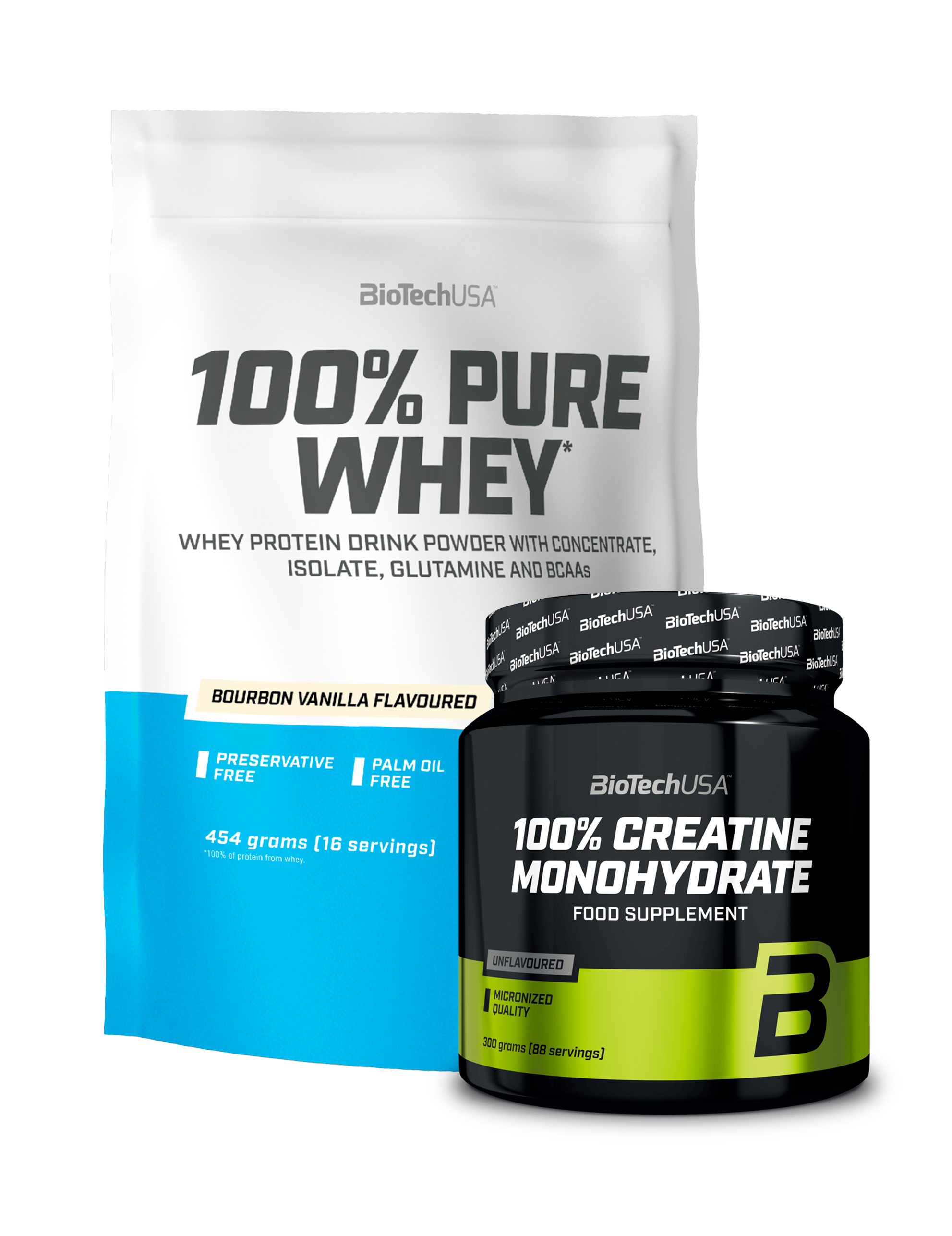 100% Pure Whey Protein 454g + Kreatin