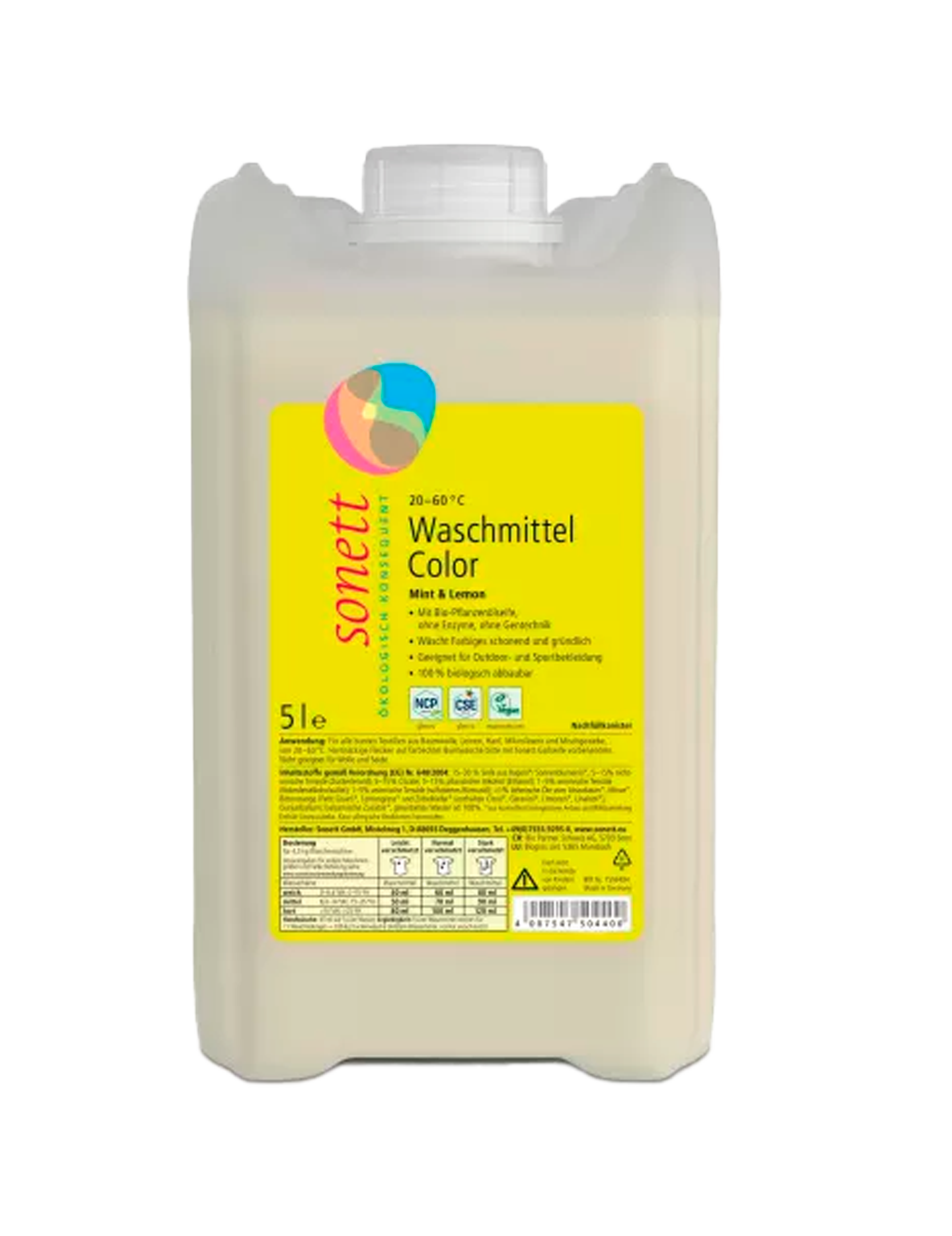 Økologisk vaskemiddel med Mynte og Citron (5L)
