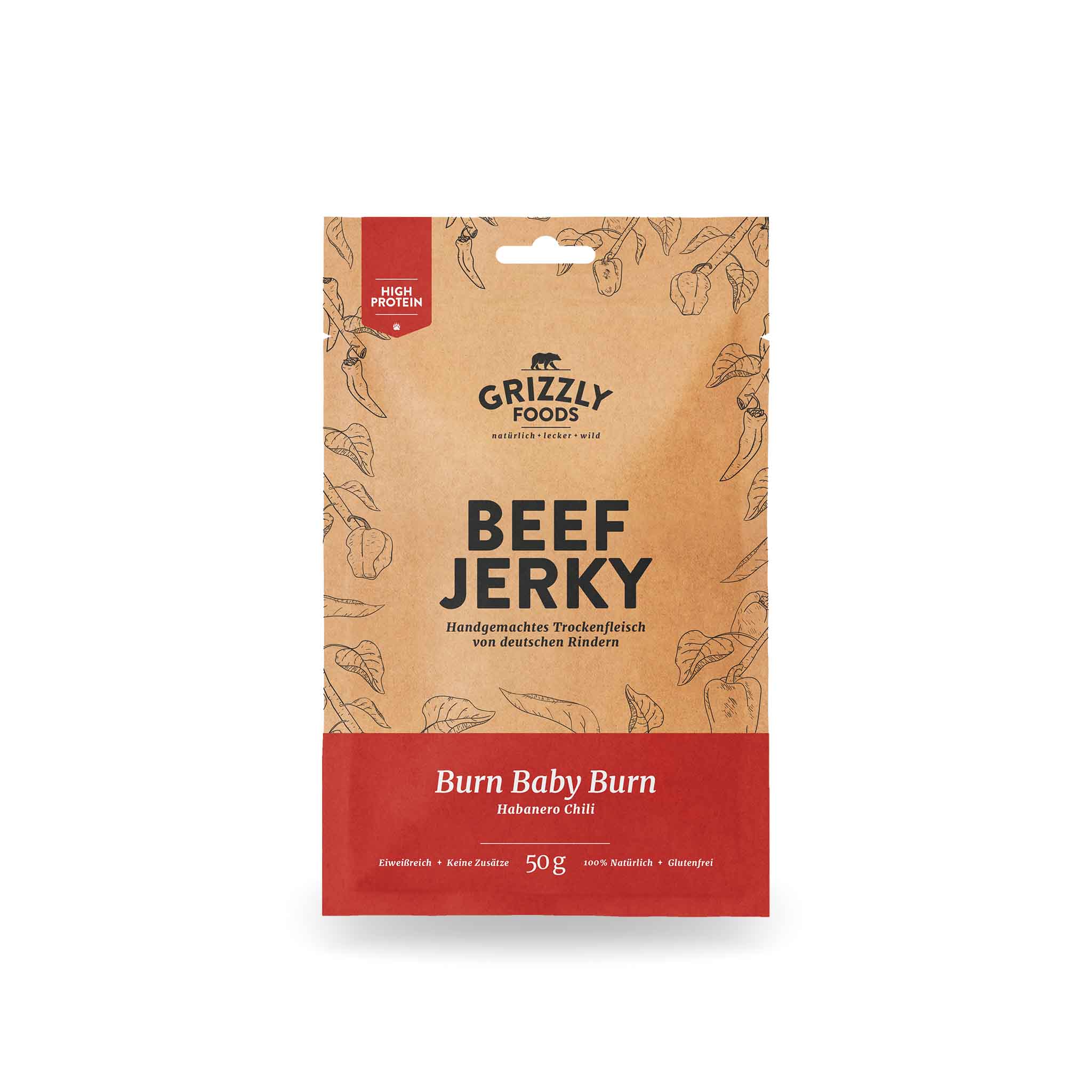 Beef Jerky – Burn Baby Burn (50g)
