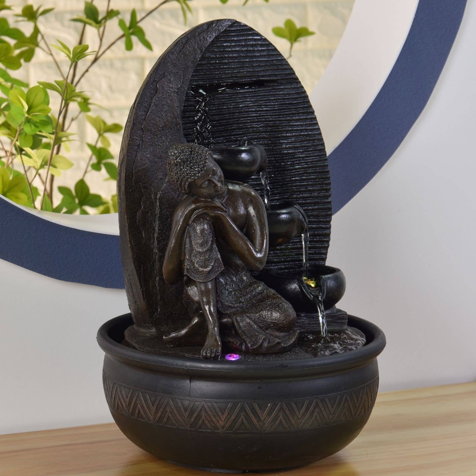 Grace Buddha Fontæne med LED