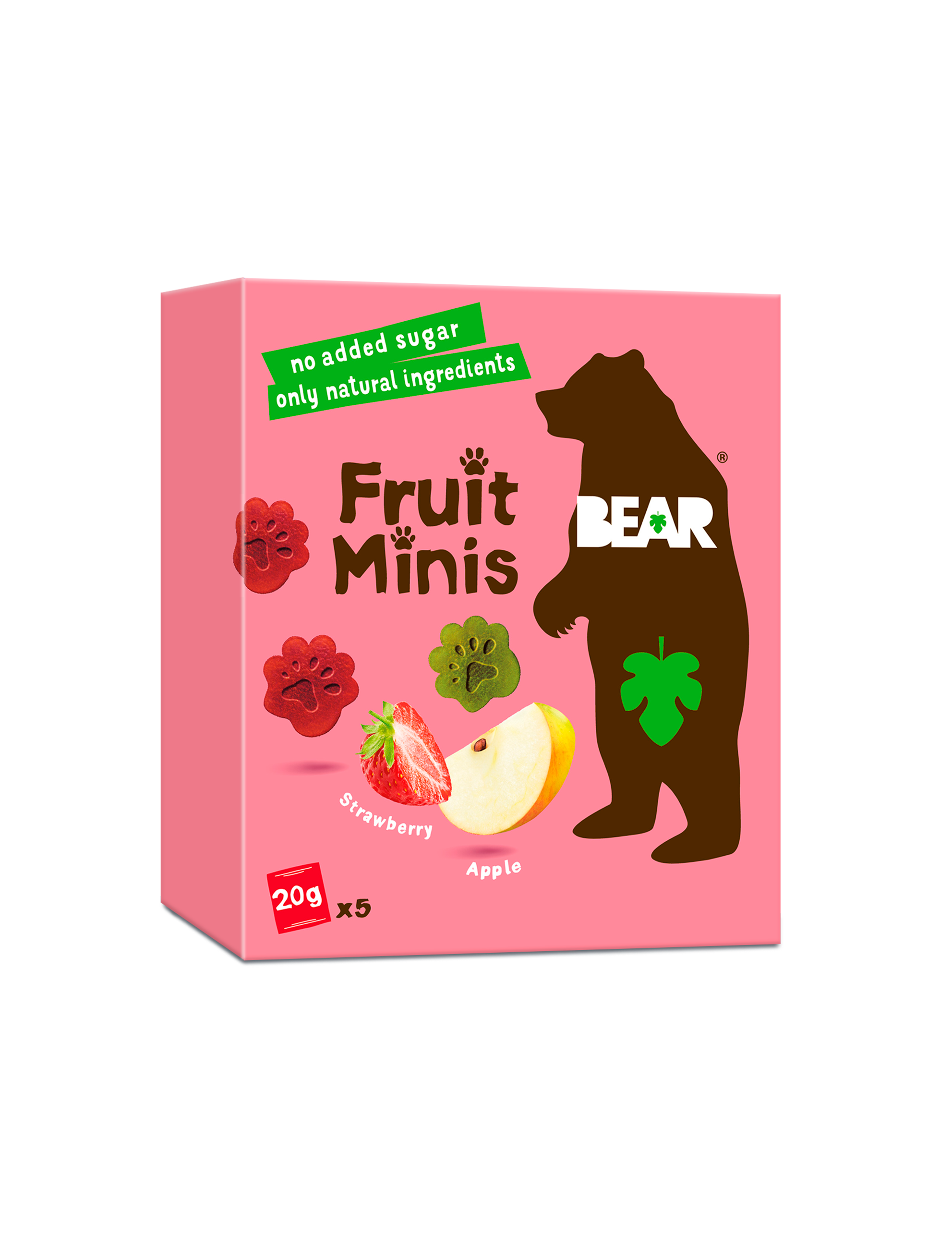 Fruit minis jordbær og æble (Multipak)