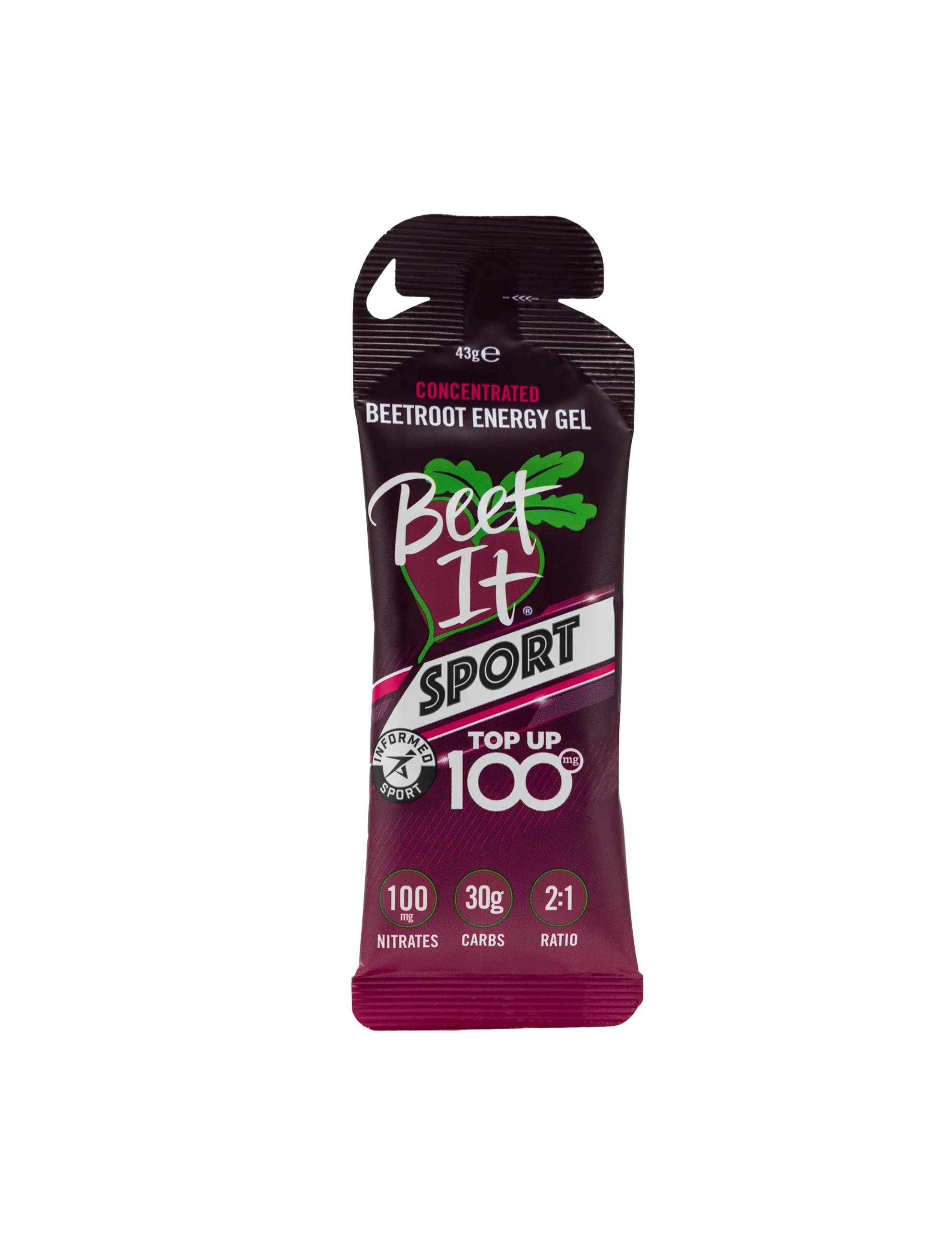 Beet It Sport Nitrate Energy Gel Top Up 100 - 12 stk.