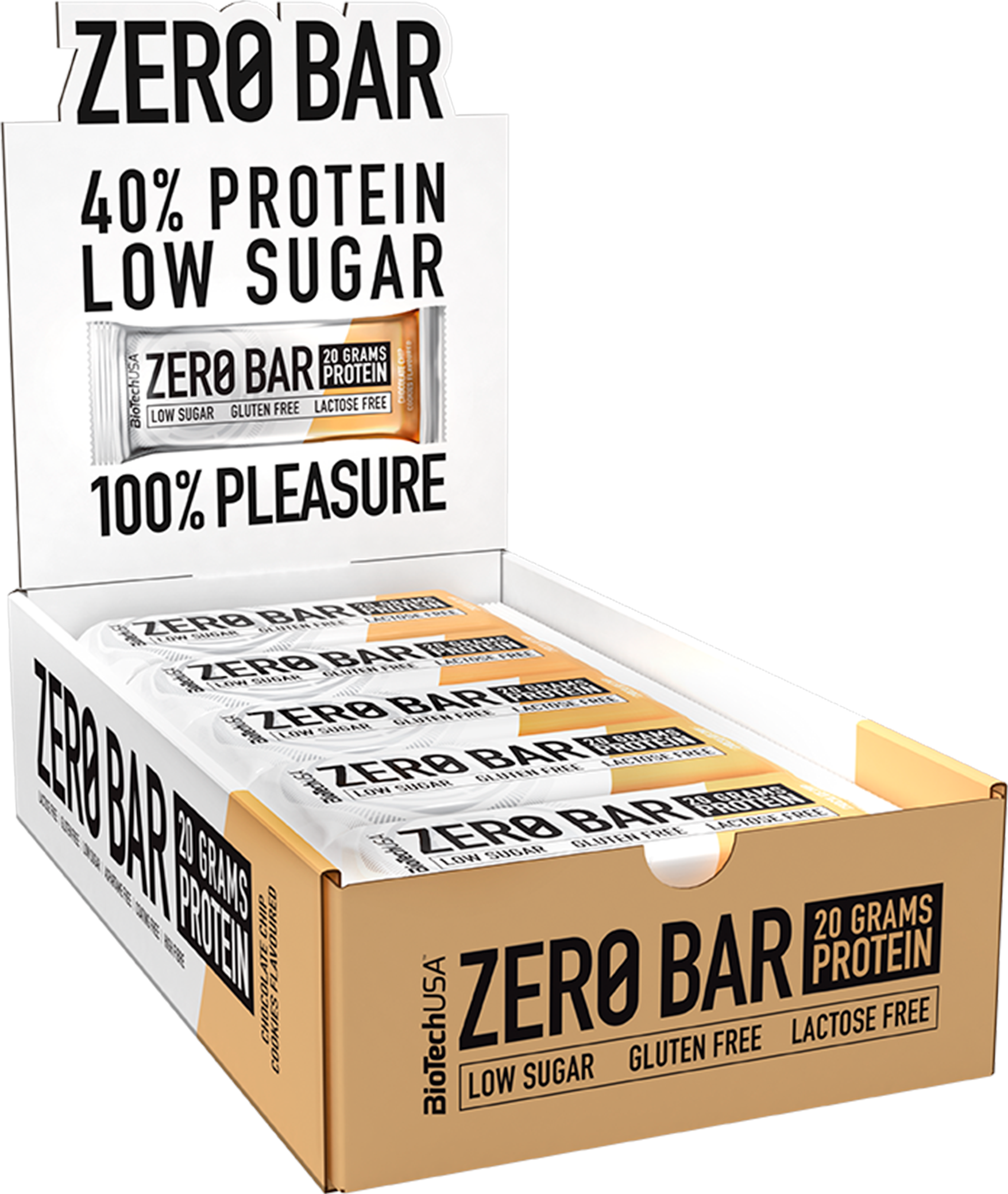 Zero Bar - Chocolate Chip Cookies (20 stk.)