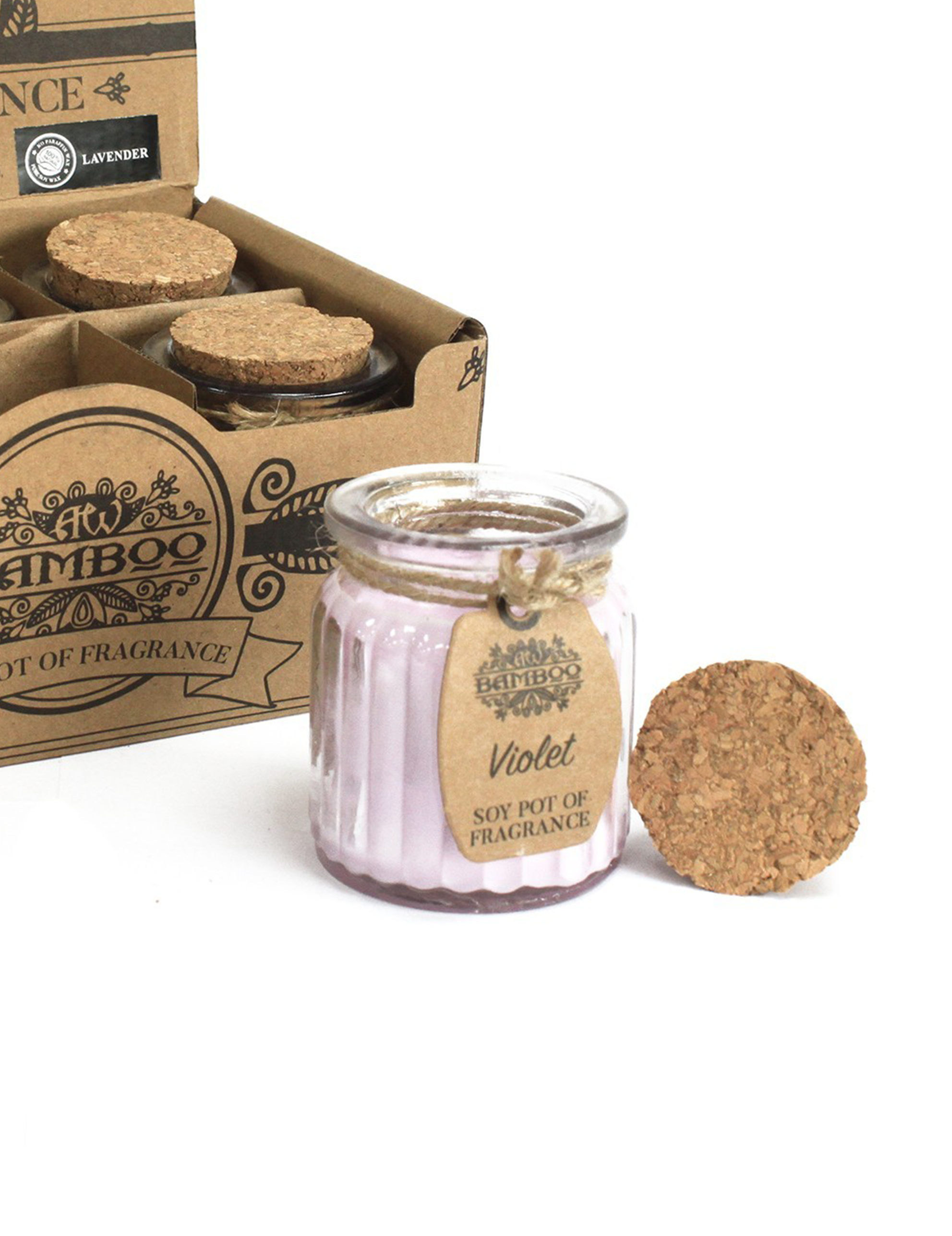 Duftlys i Glas - Violet