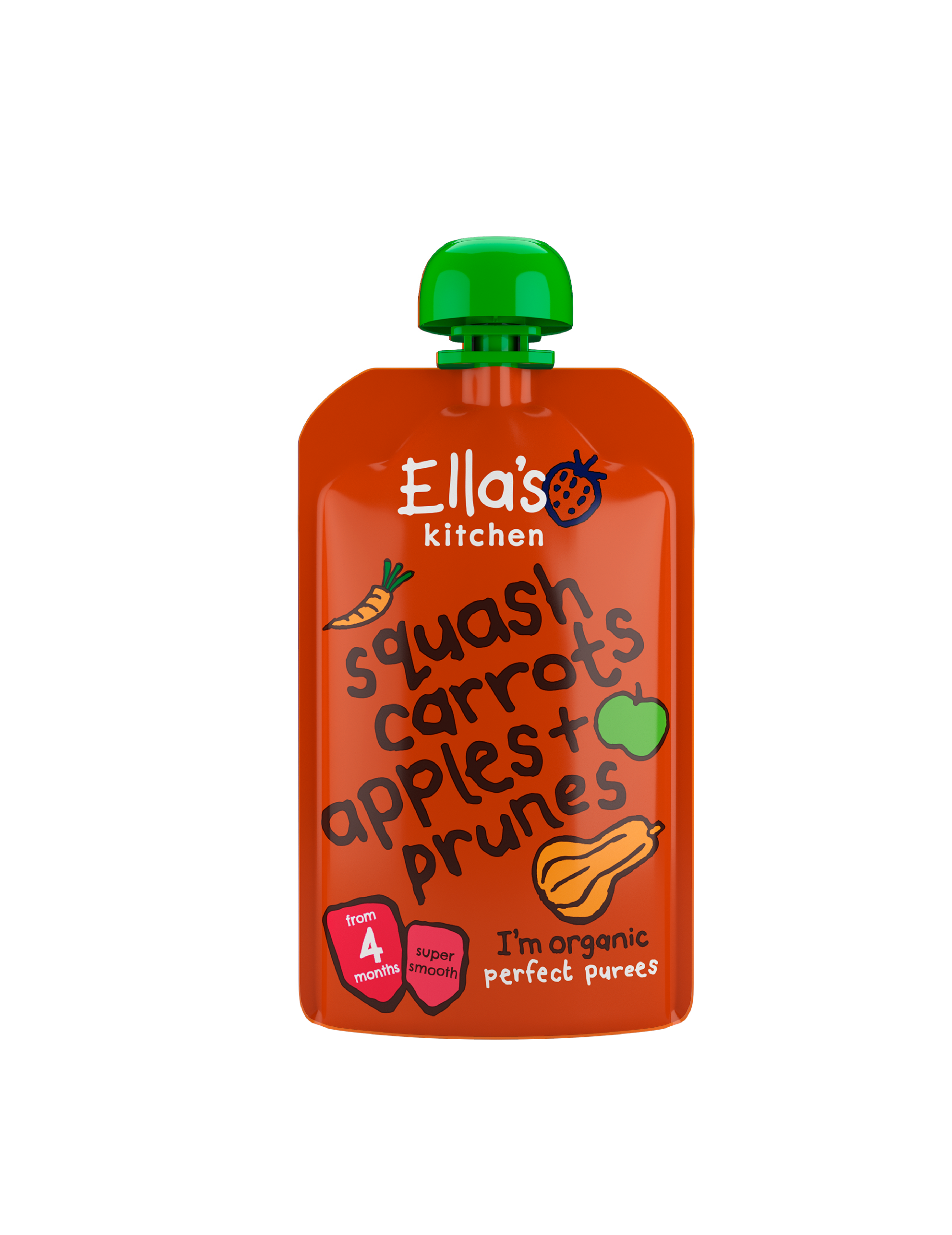 Squash, gulerod, æble og sveske (7 pak)