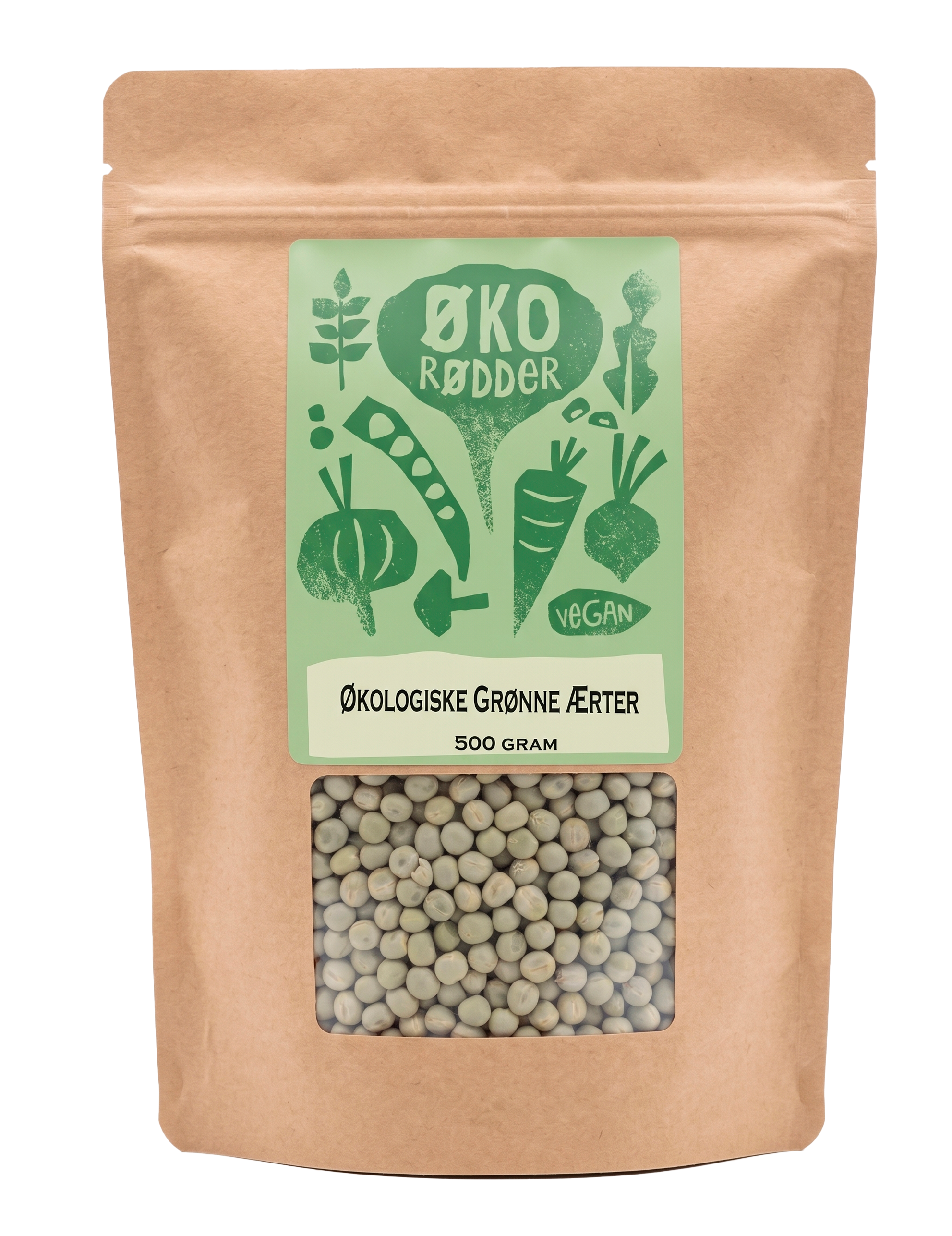 Økologiske Grønne Ærter (500g)