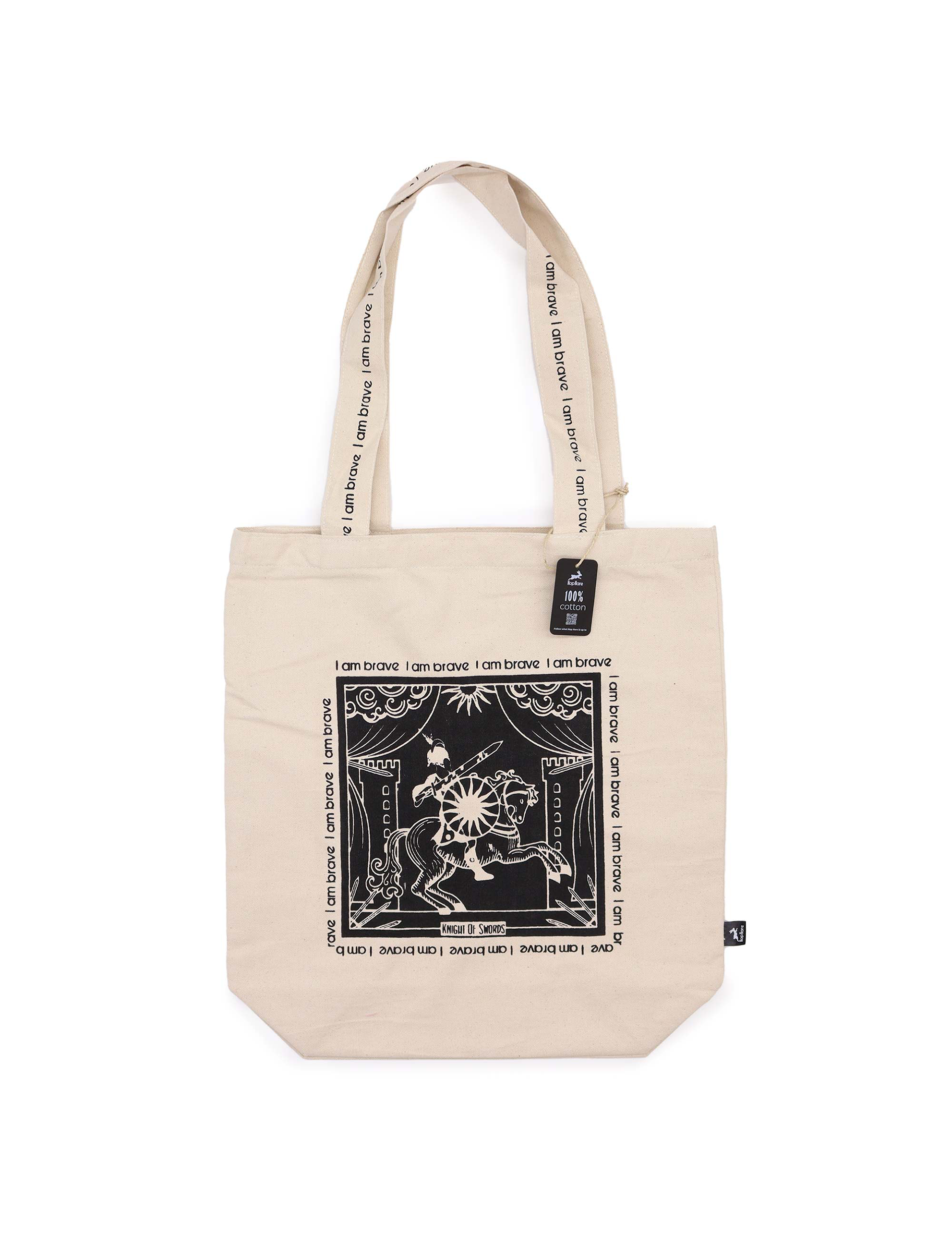 Hop Hare Tote Bag Indkøbspose - I Am Brave