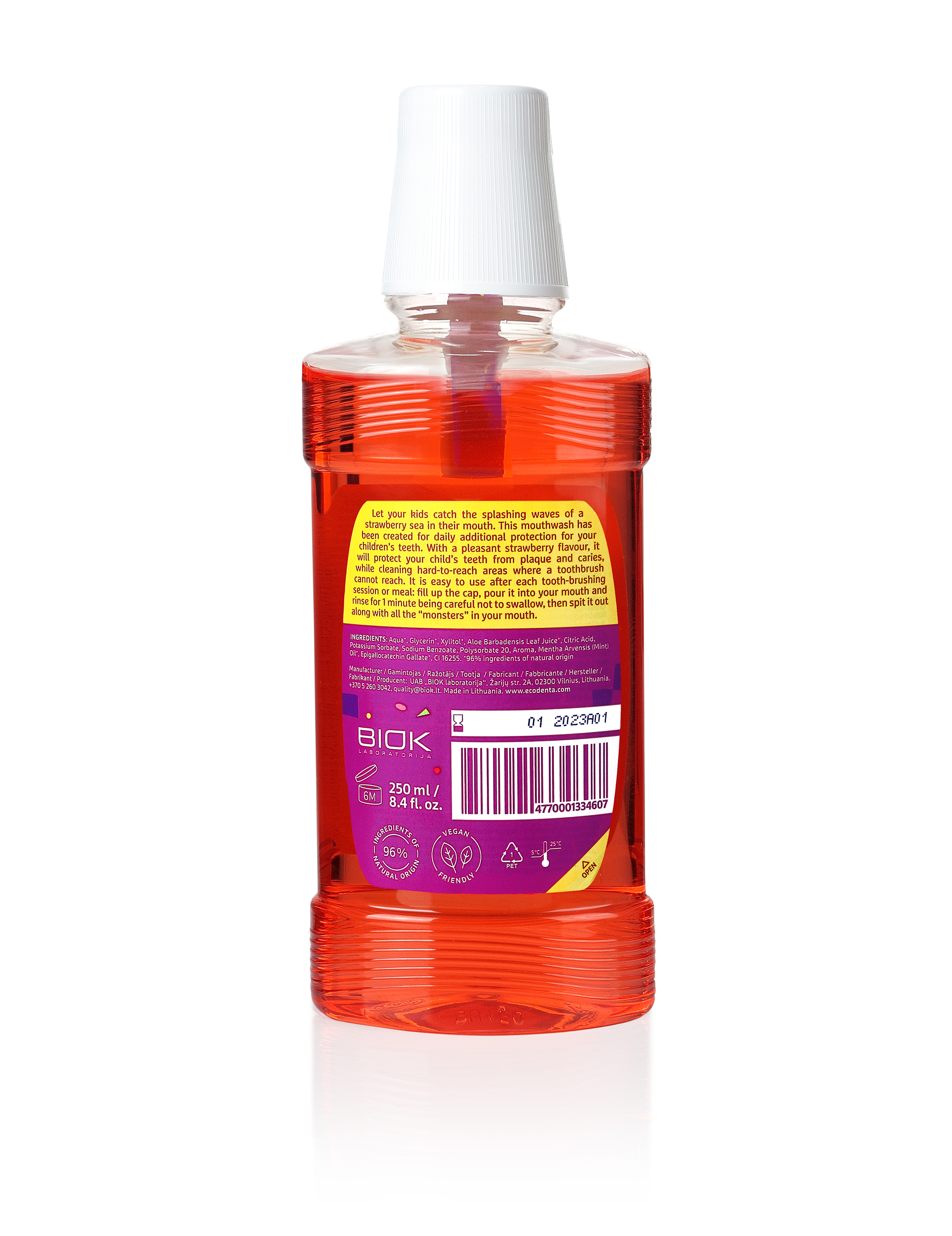 Strawberry Flavored Kids Mouthwash