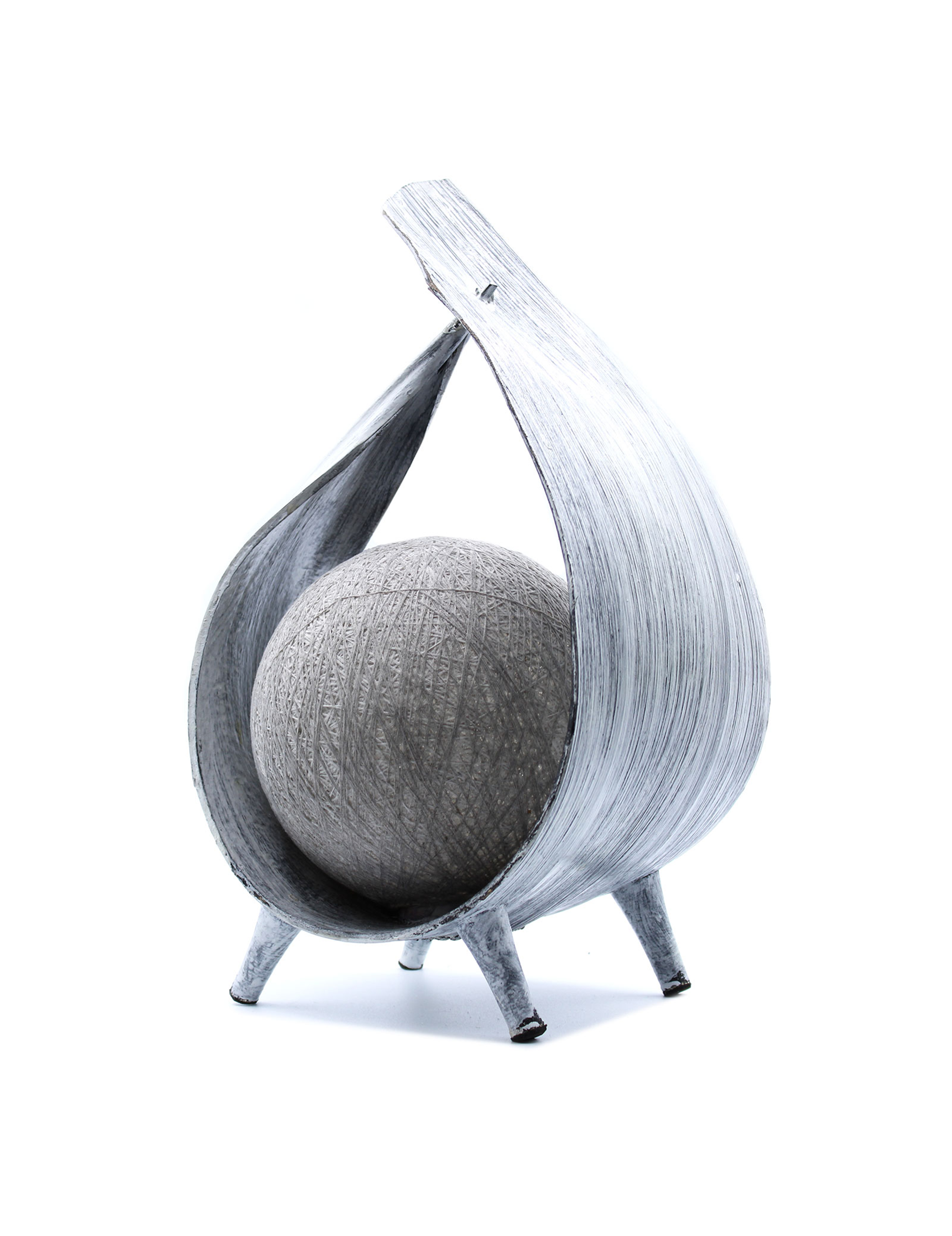 Natural Coconut Lamp - Greywash Wrapover