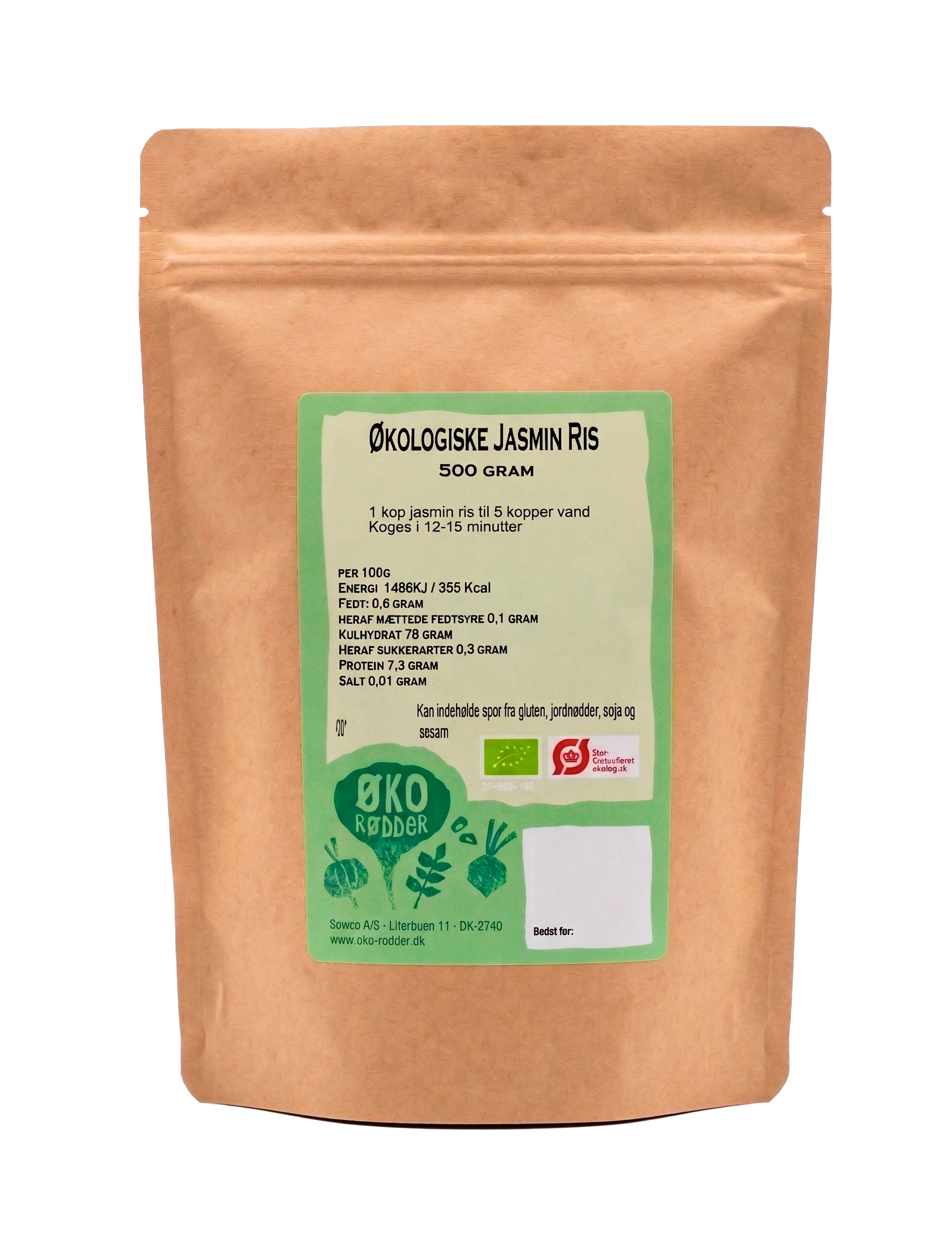 Økologiske Hvide Jasminris (500g)