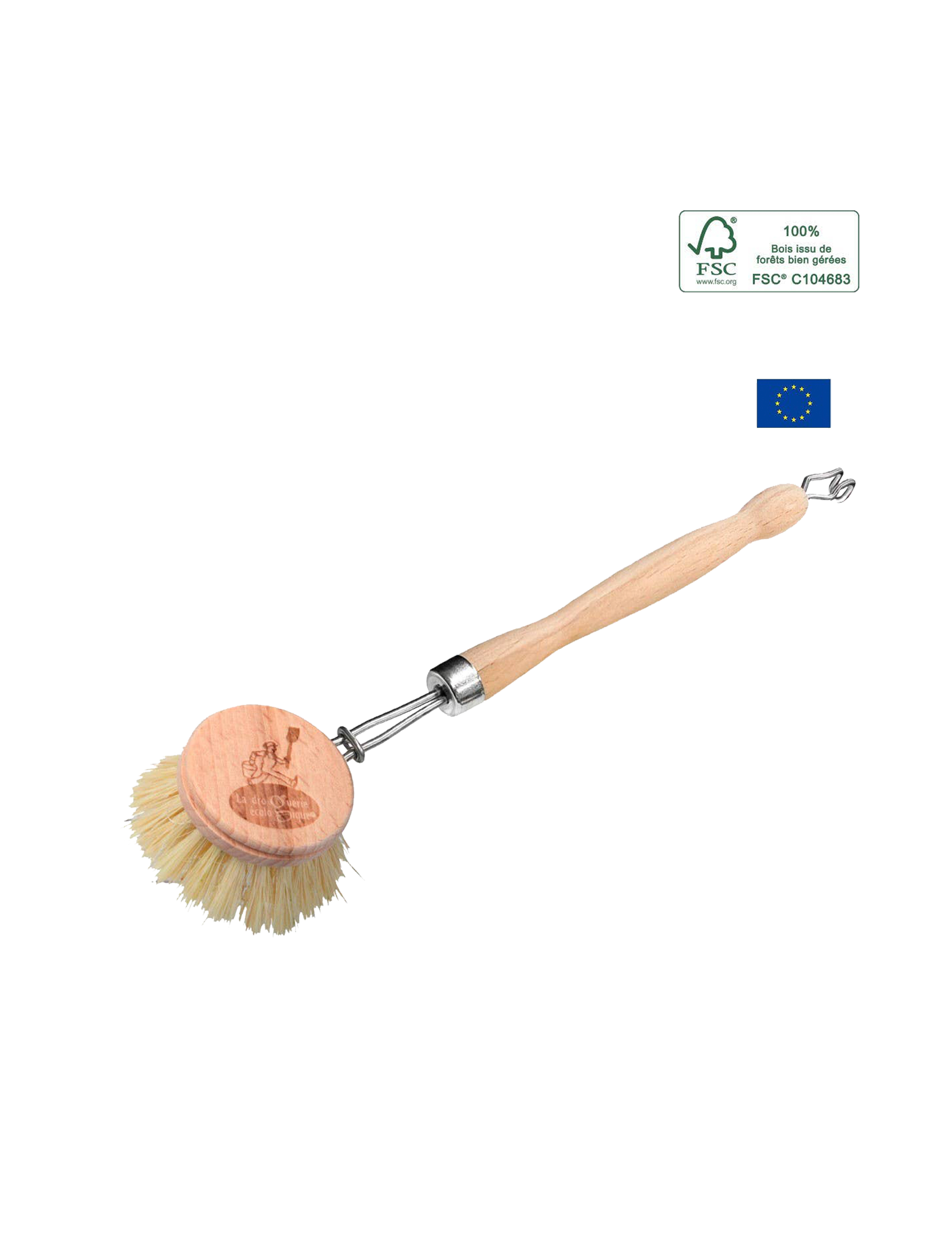 Opvaskebørste med udskifteligt børstehoved