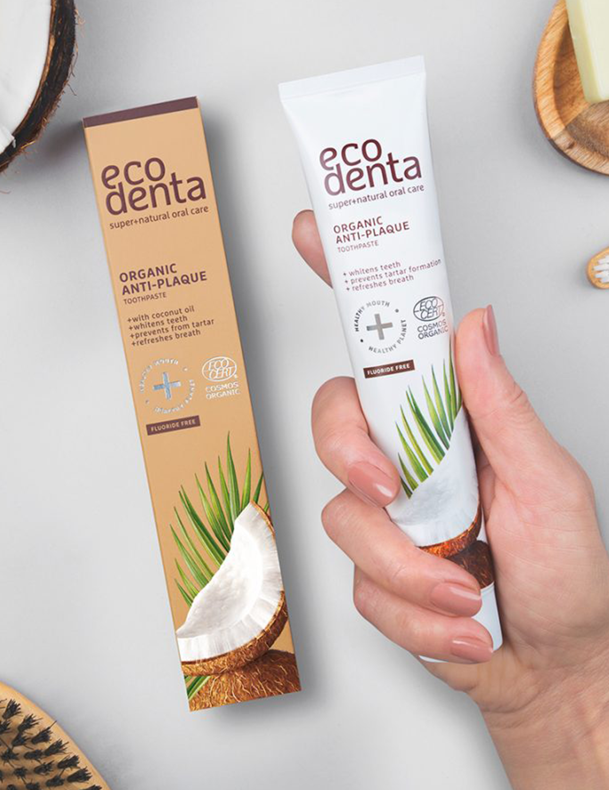 Organic Anti-Plaque Toothpaste with Coconut Oil
