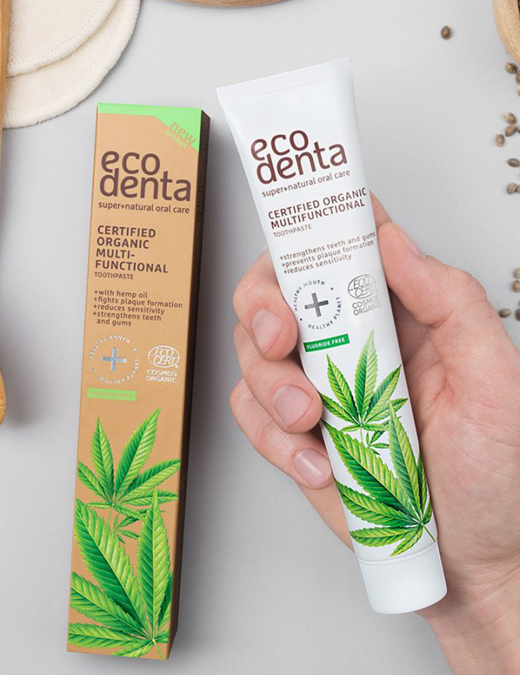 Organic Multifunctional Toothpaste with Hemp Oil