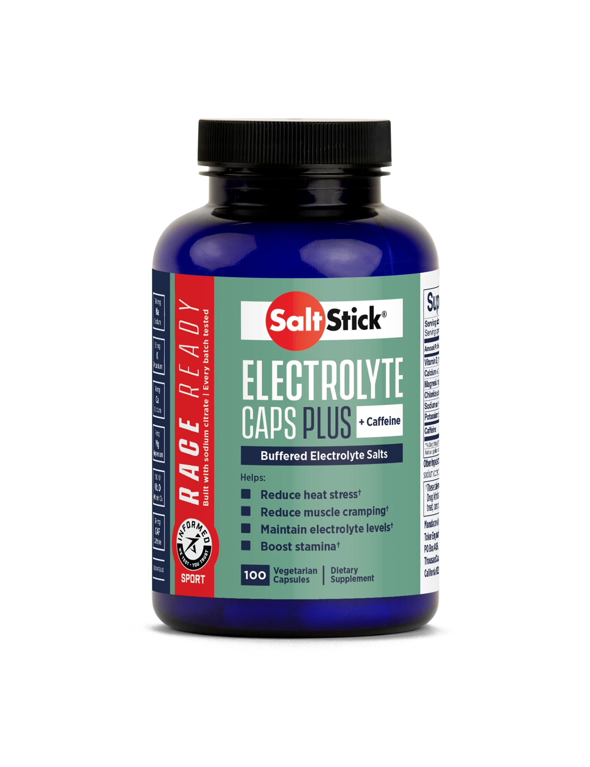 PLUS Elektrolytkapsler med koffein (100 Kapsler)