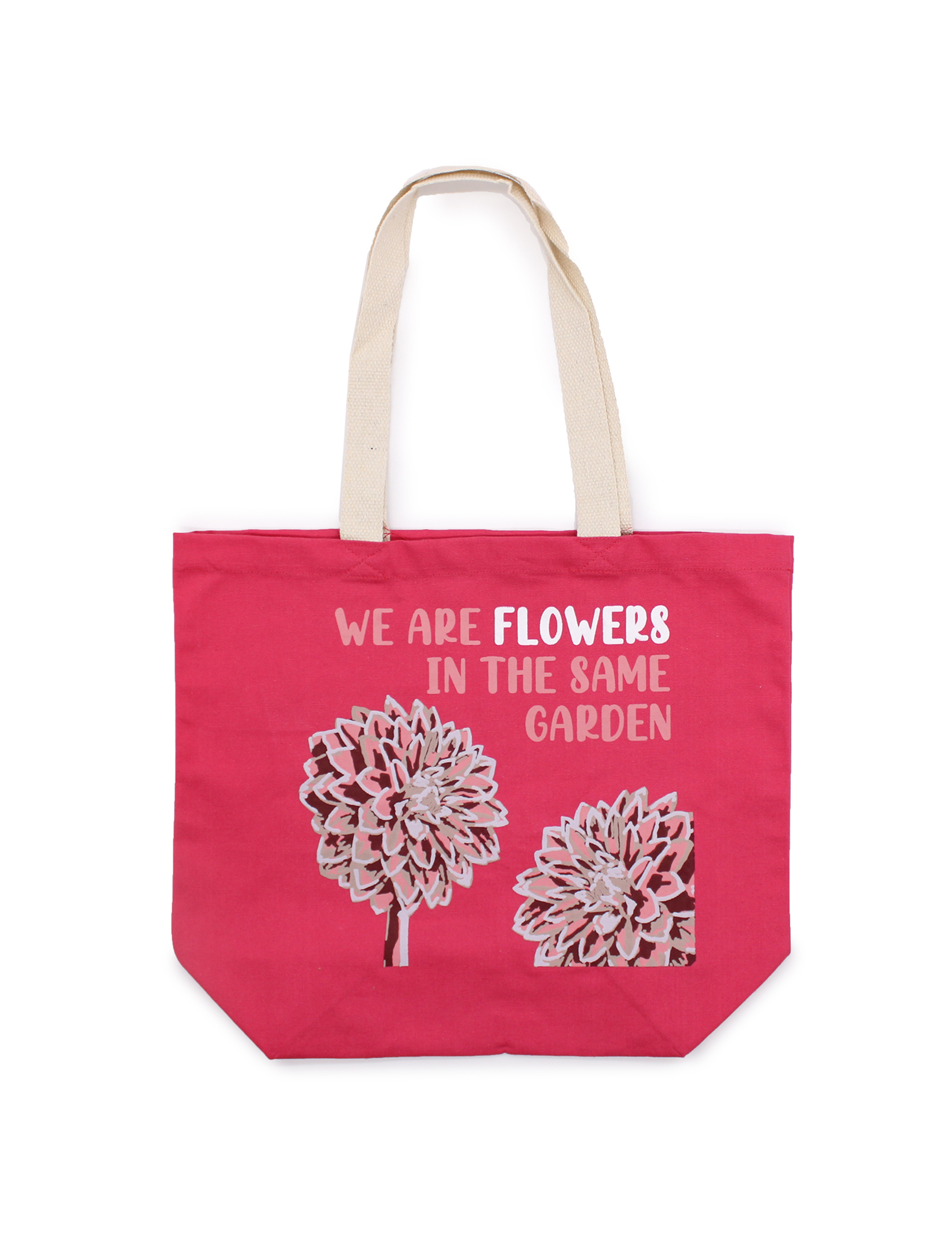 Tote Bag Indkøbspose - We are Flowers Pink