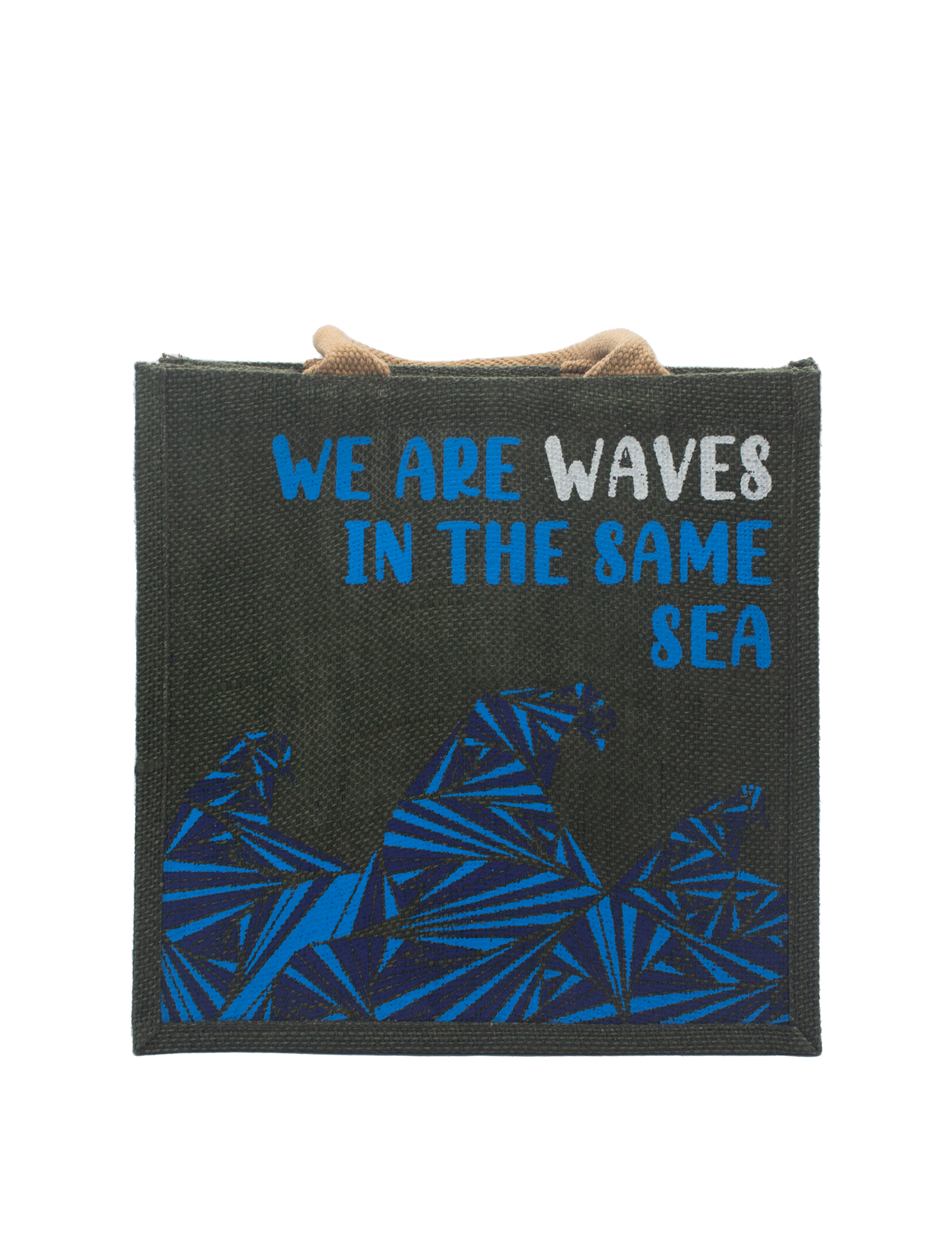 Jute Bag Indkøbspose - We are Waves Grey