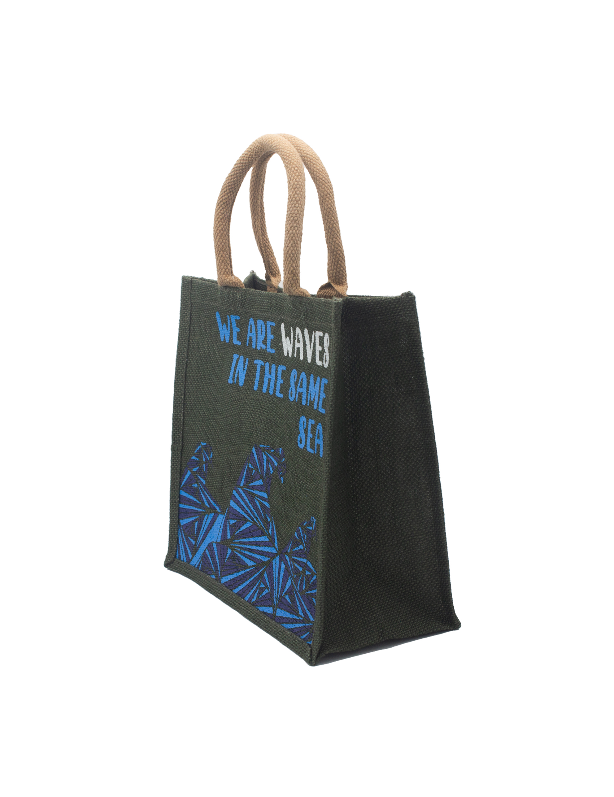 Jute Bag Indkøbspose - We are Waves Grey