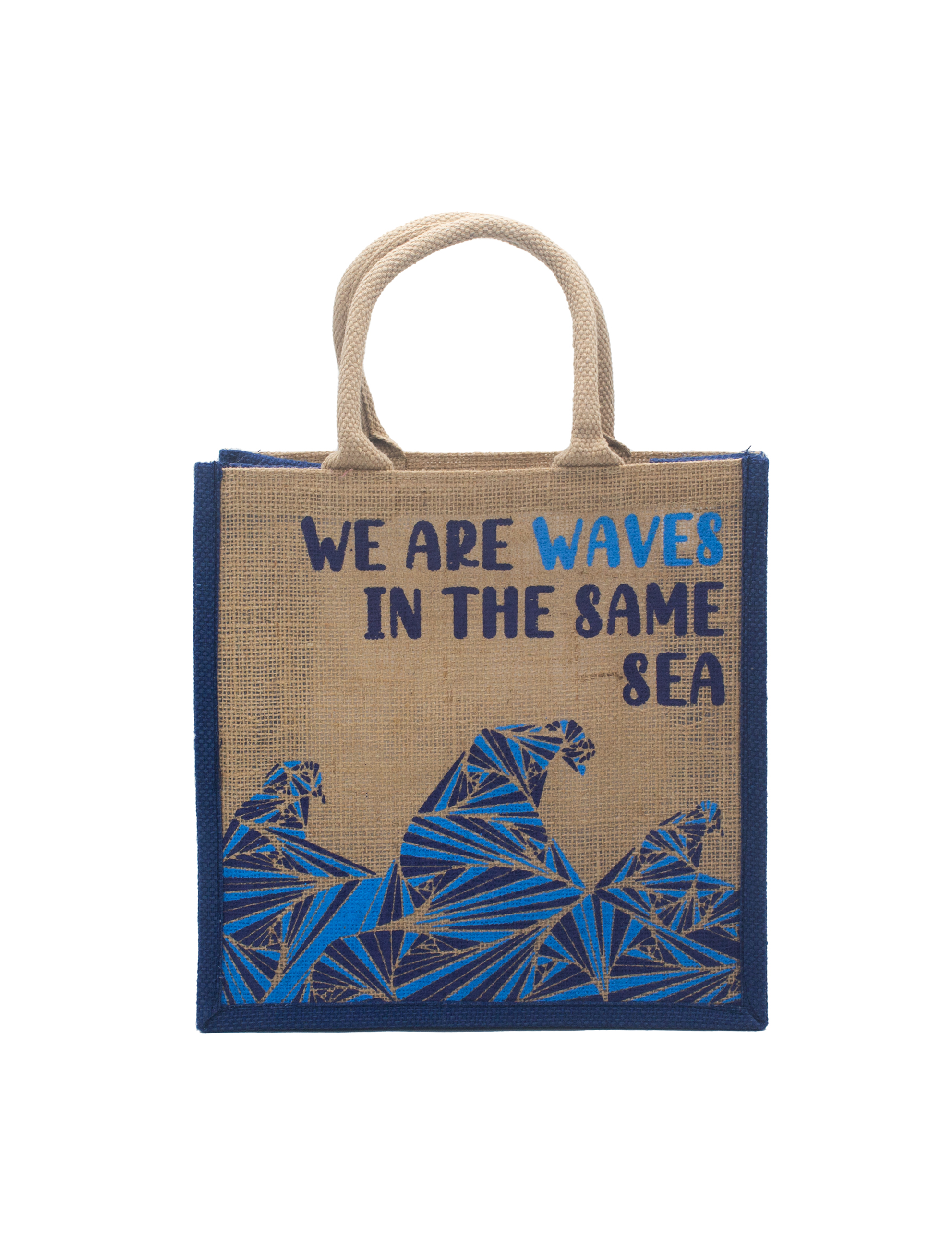 Jute Bag Indkøbspose - We are Waves Natural
