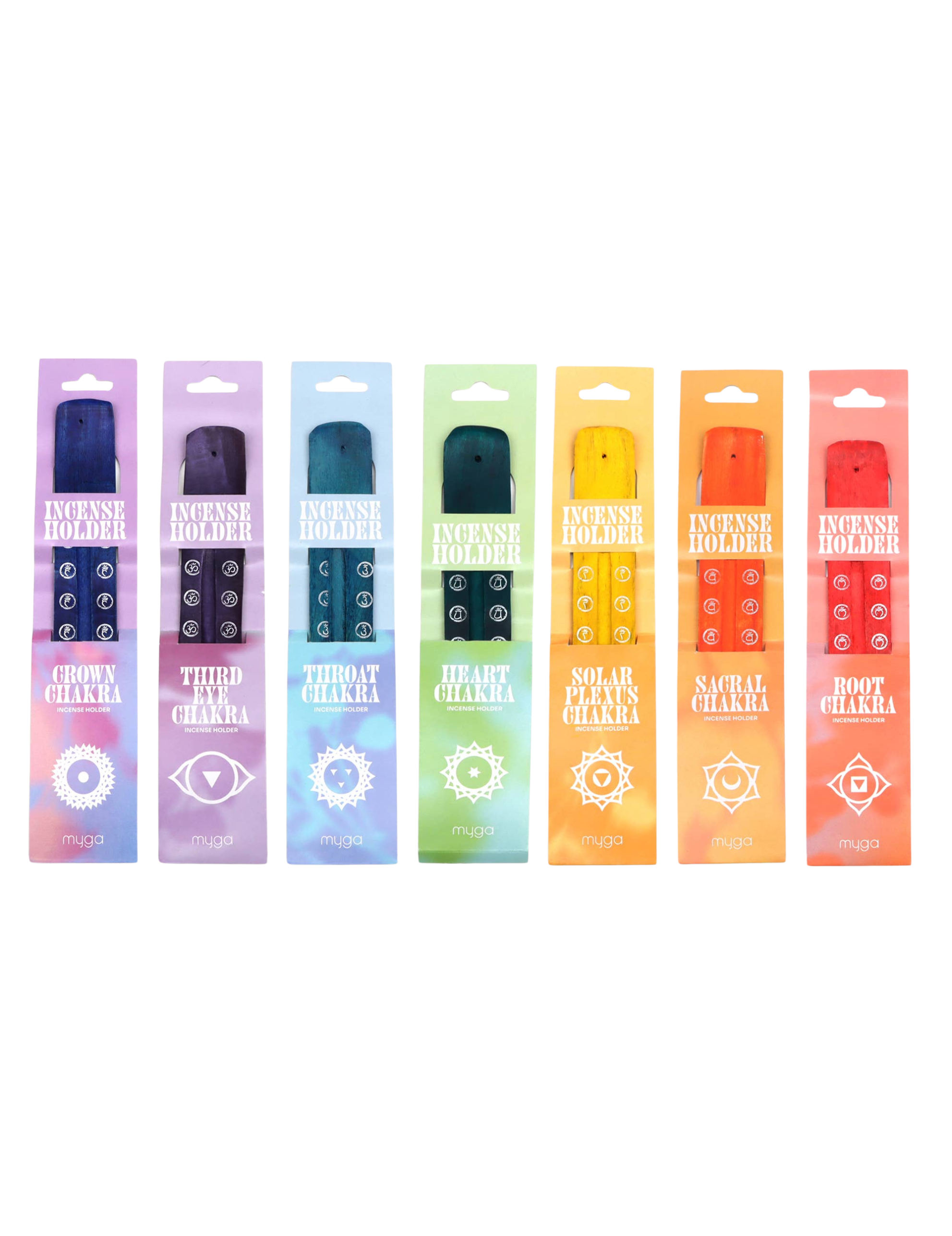 Chakra Røgelsesholder Sæt med 7