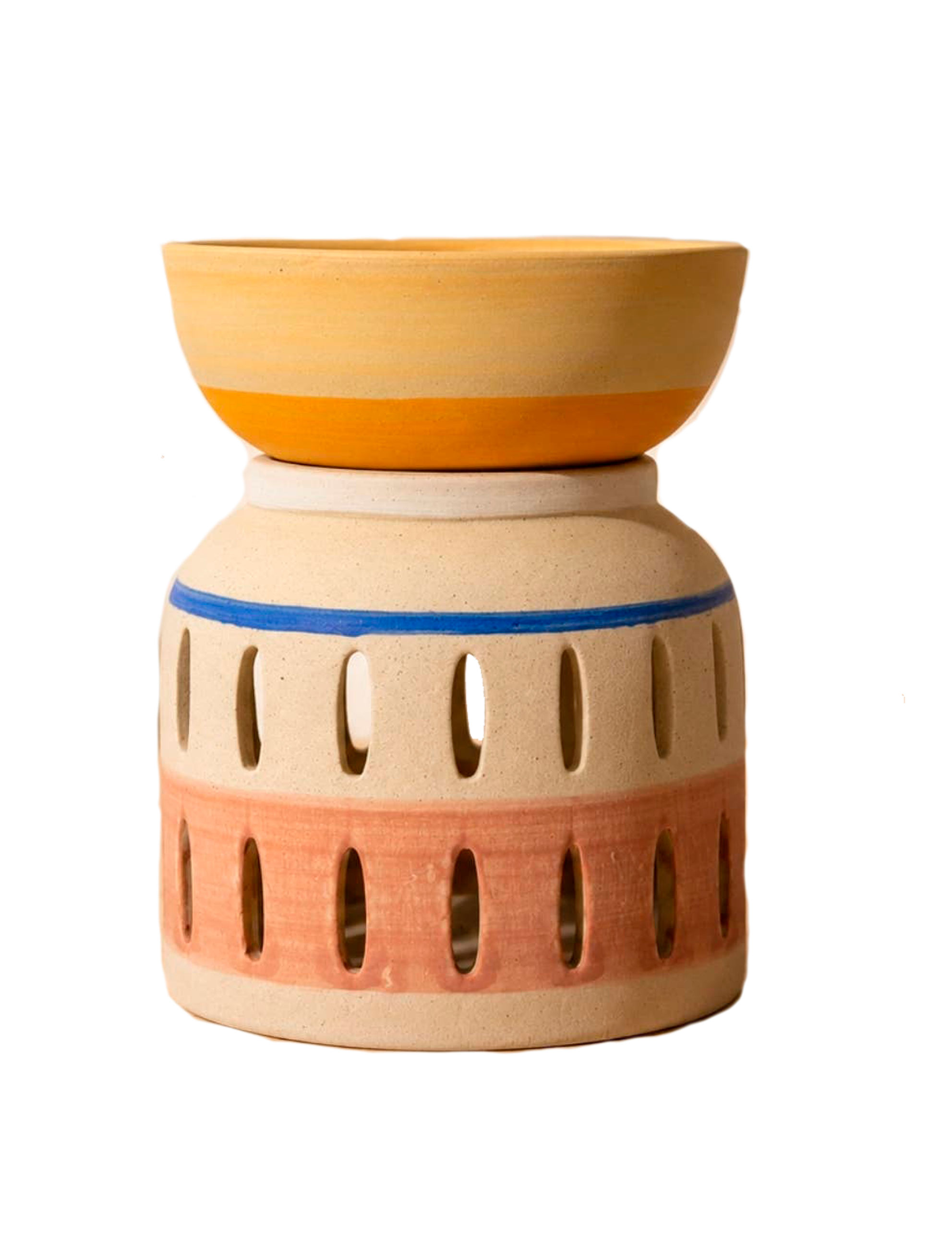 Lysmelter og duftvoks keramisk vase