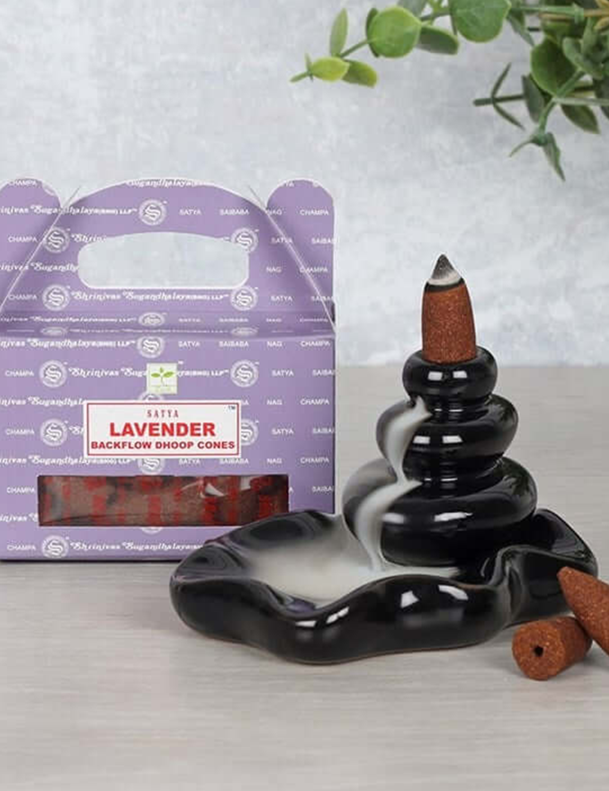 Backflow Dhoop Incense Cones - Lavender