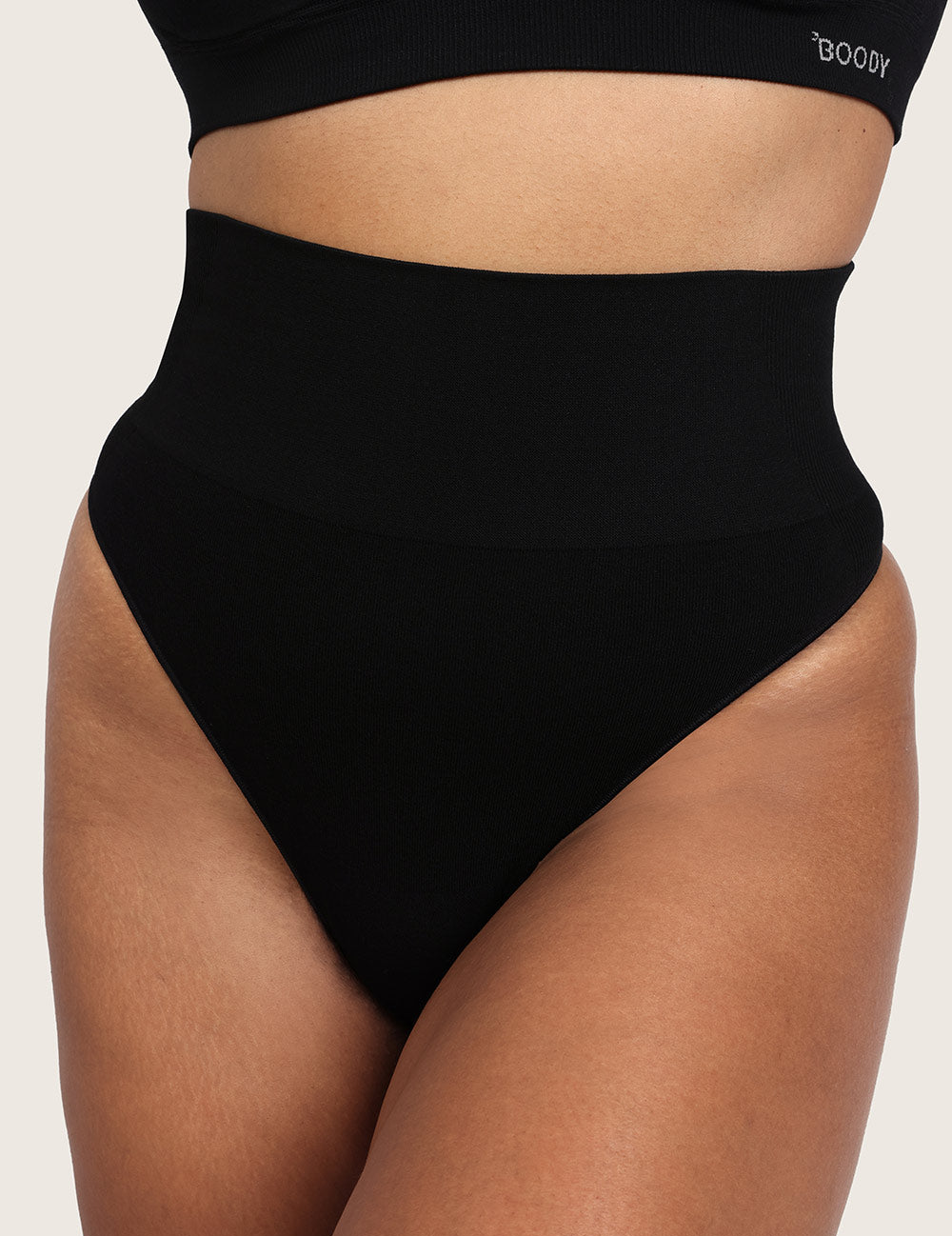 Shaper High Waist G-String - Black
