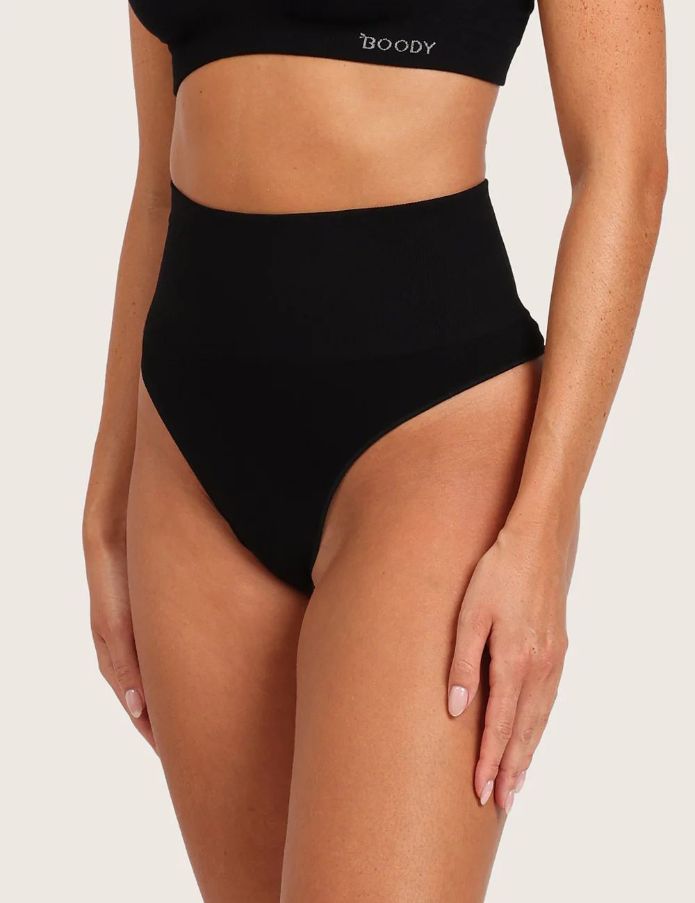 Shaper High Waist G-String - Black