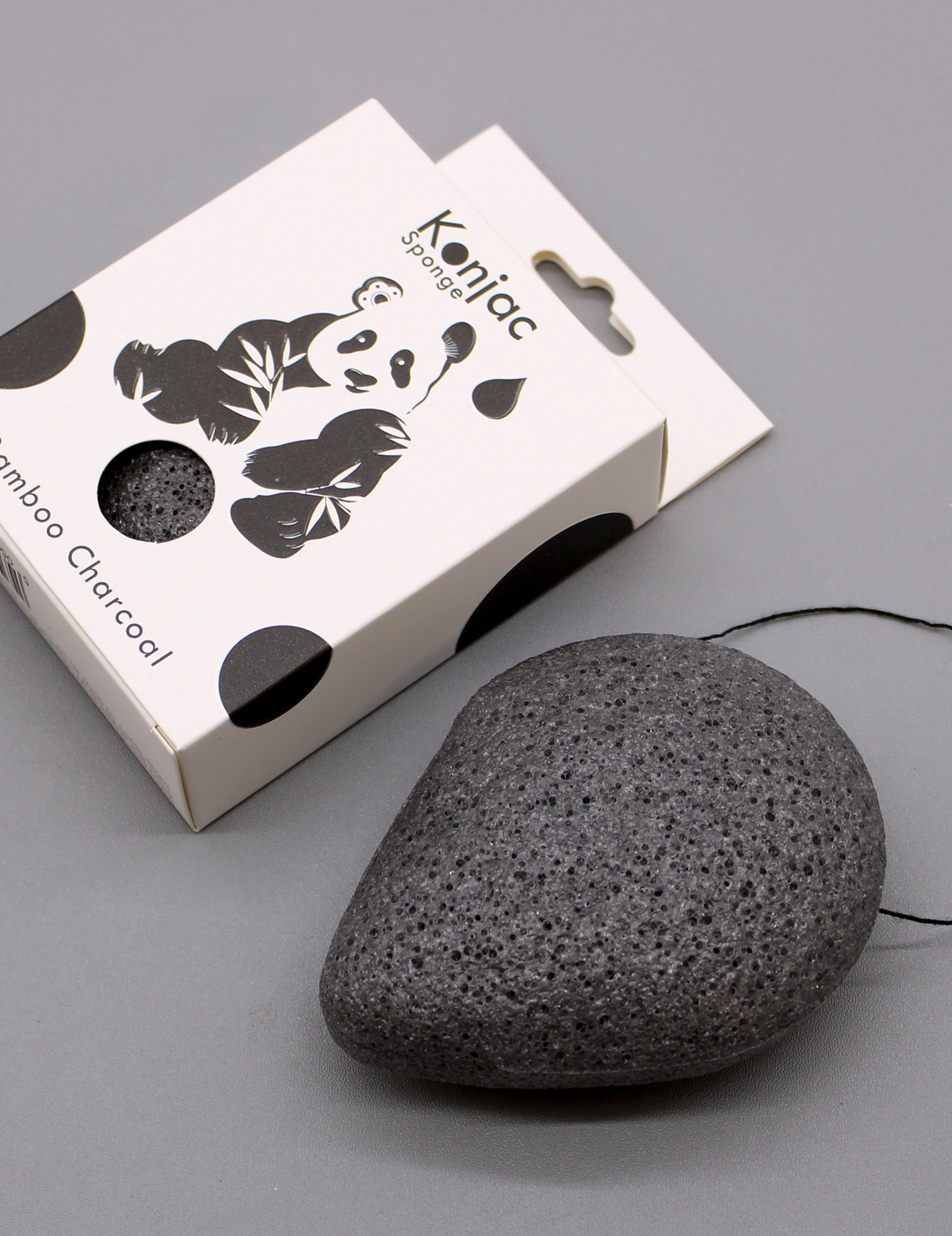 Teardrop Konjac Sponge - Bamboo Charcoal