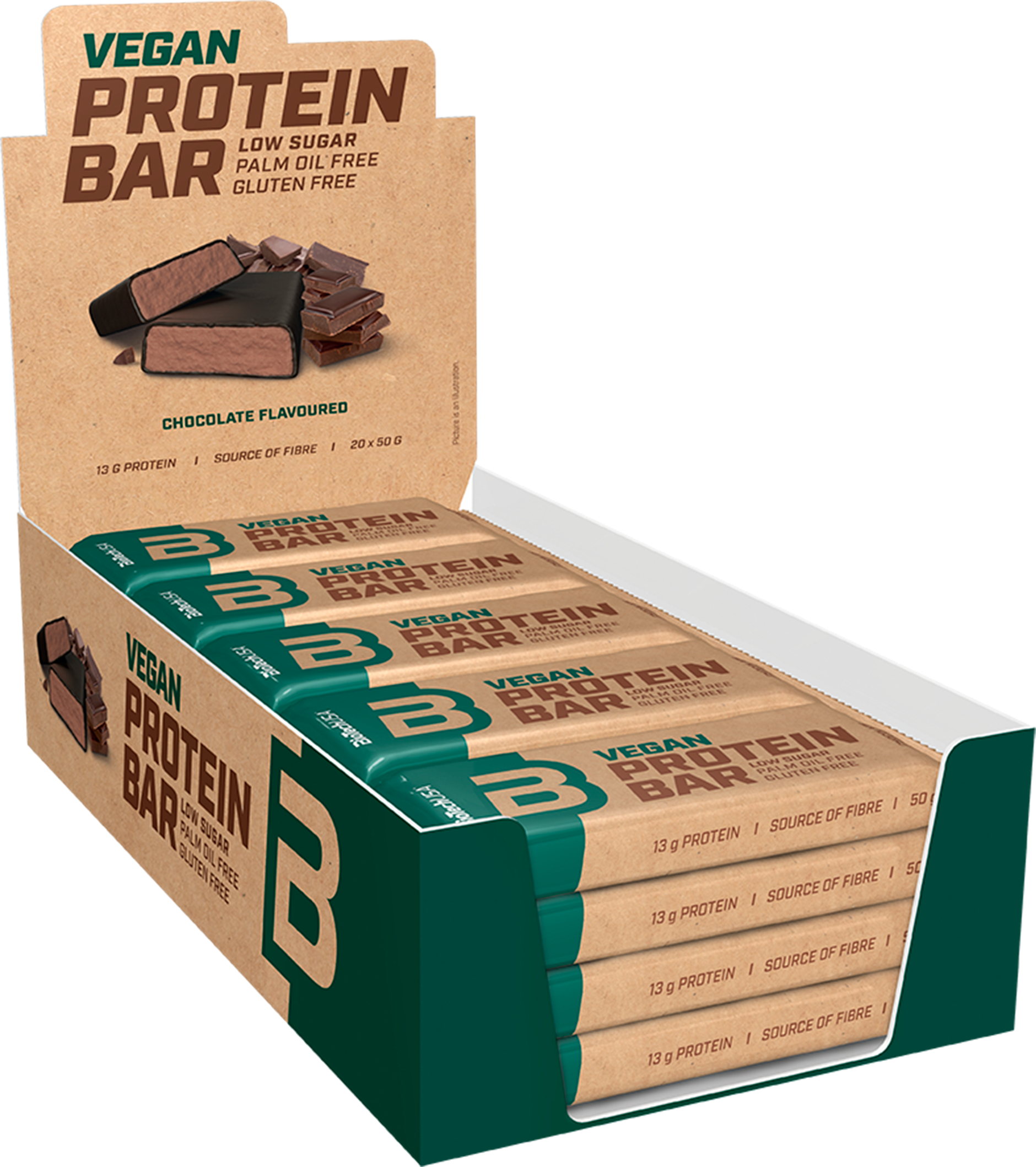 Vegan Protein Bar - Chocolate (20 stk.)