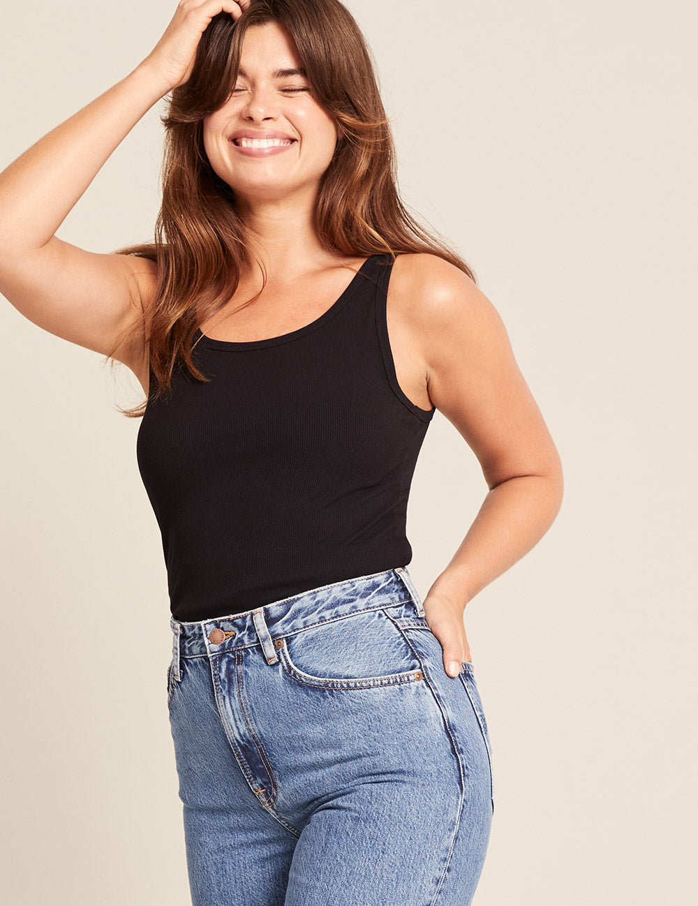 womens-ribbed-tank-top-black