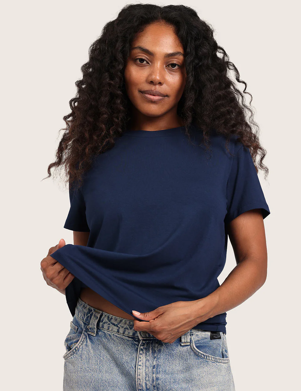 Women's Classic Crew Neck T-Shirt - Navy