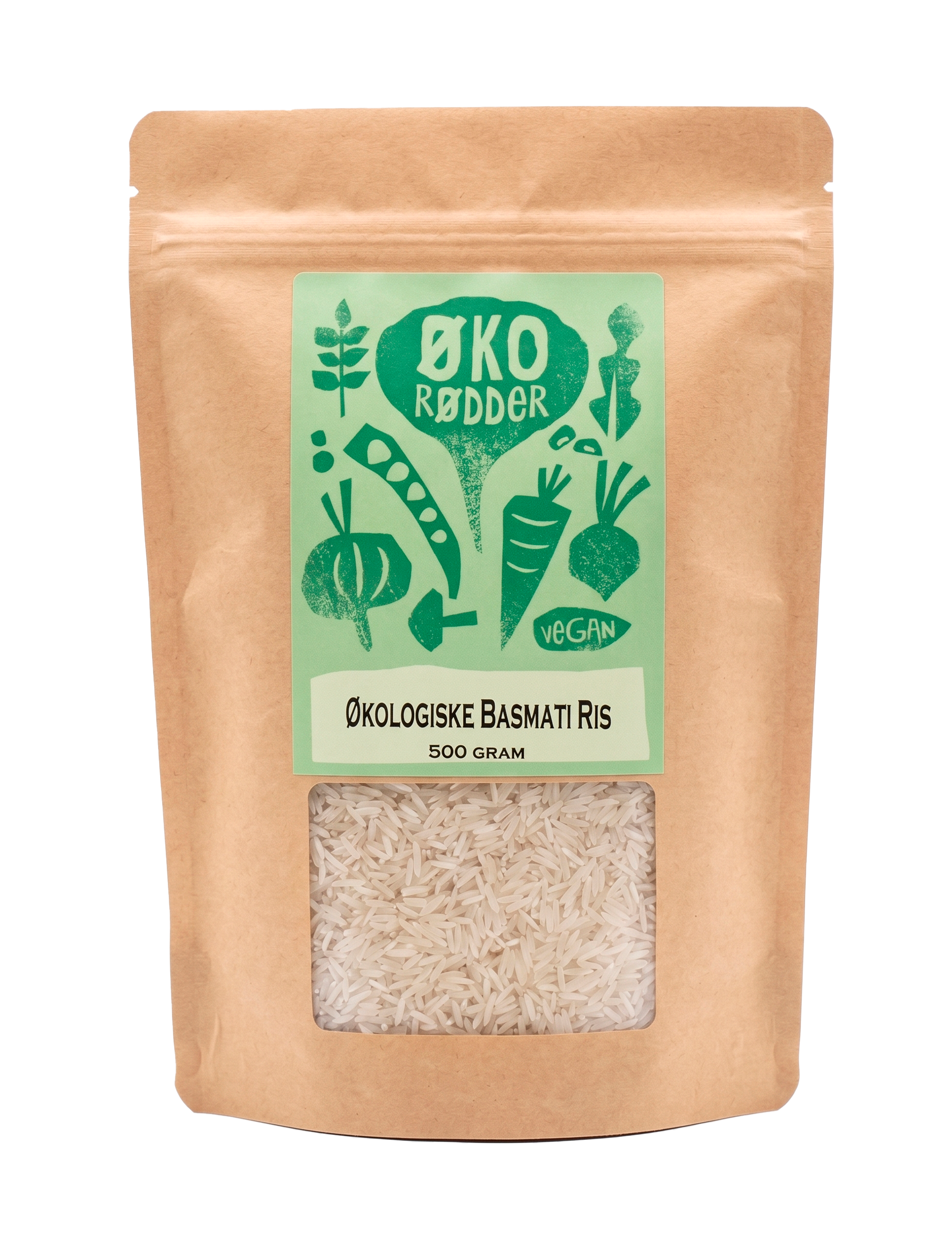 Økologiske Hvide Basmatiris (500g)