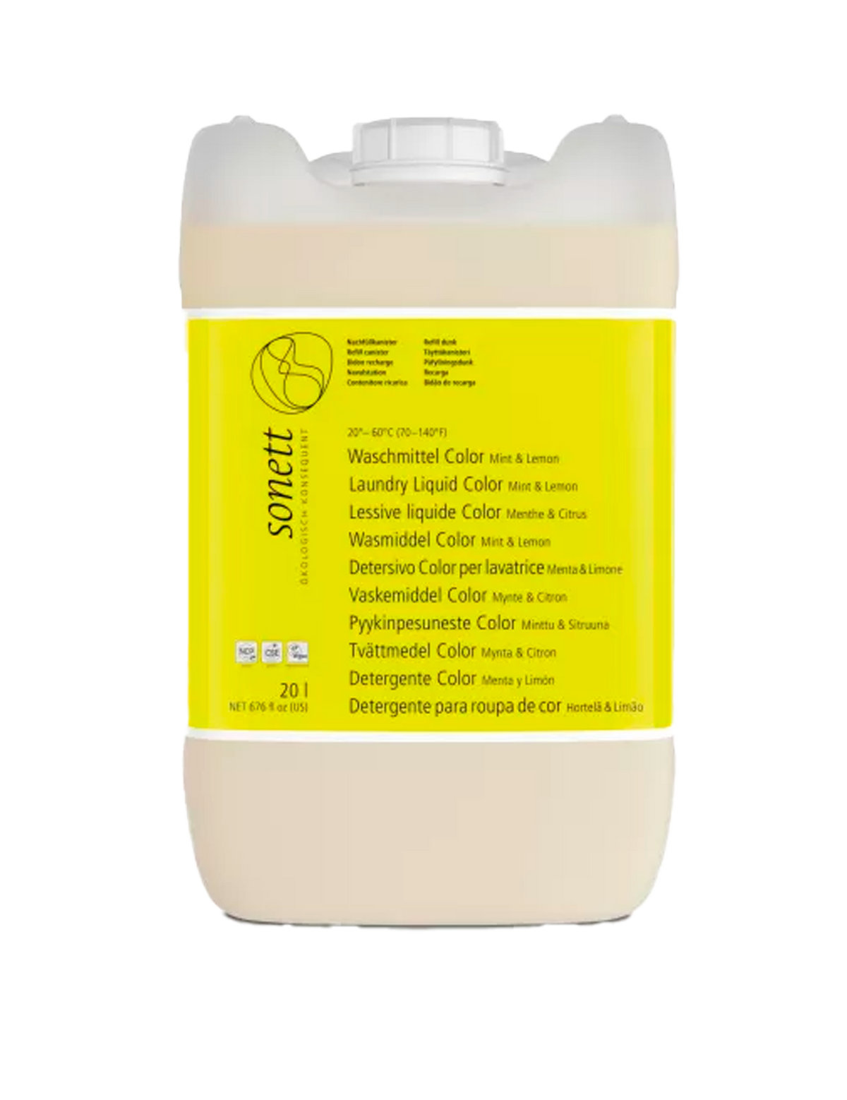 Økologisk Vaskemiddel til Kulørt Tøj – Mint & Citron (20 l)