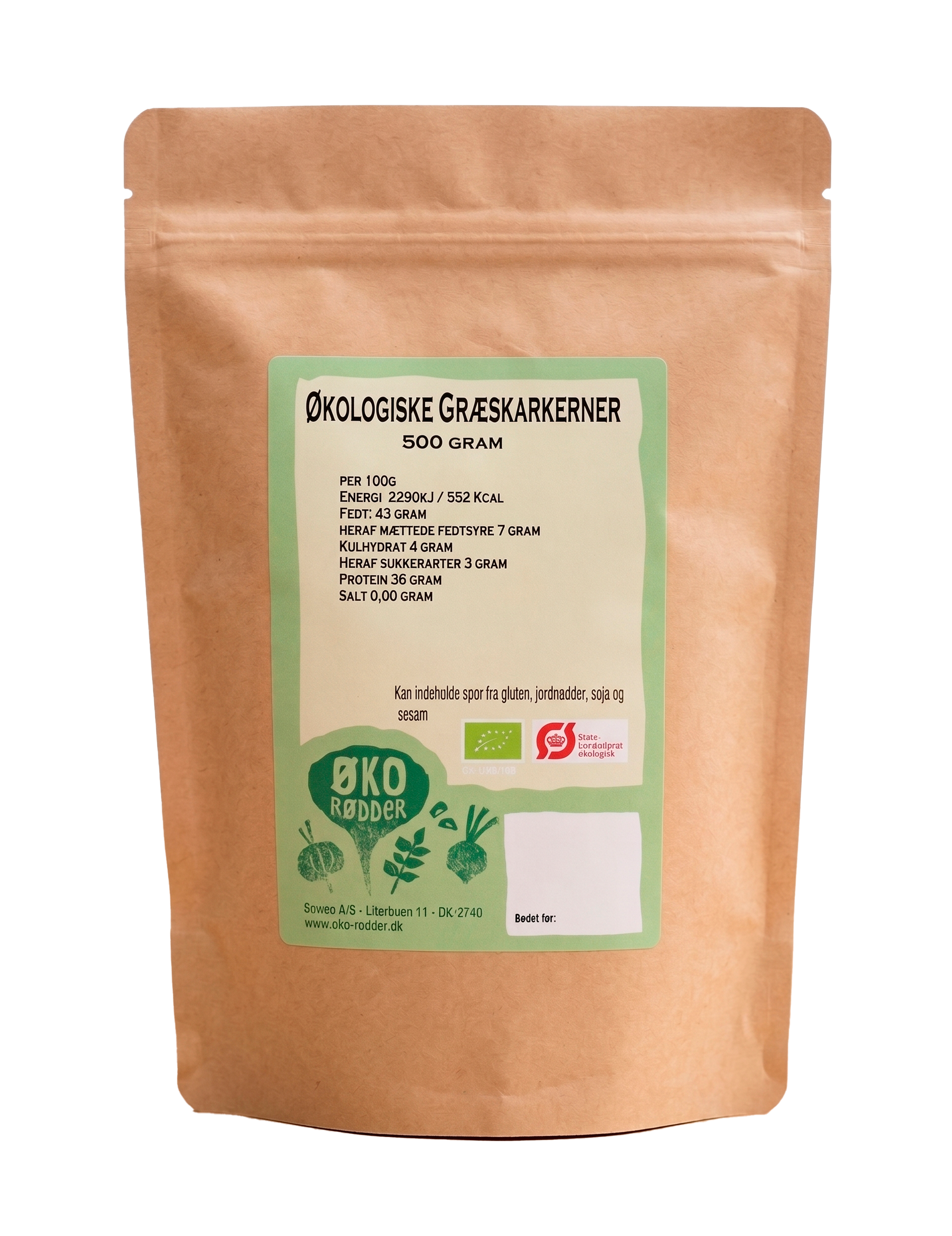 Økologiske Græskarkerner (500g)