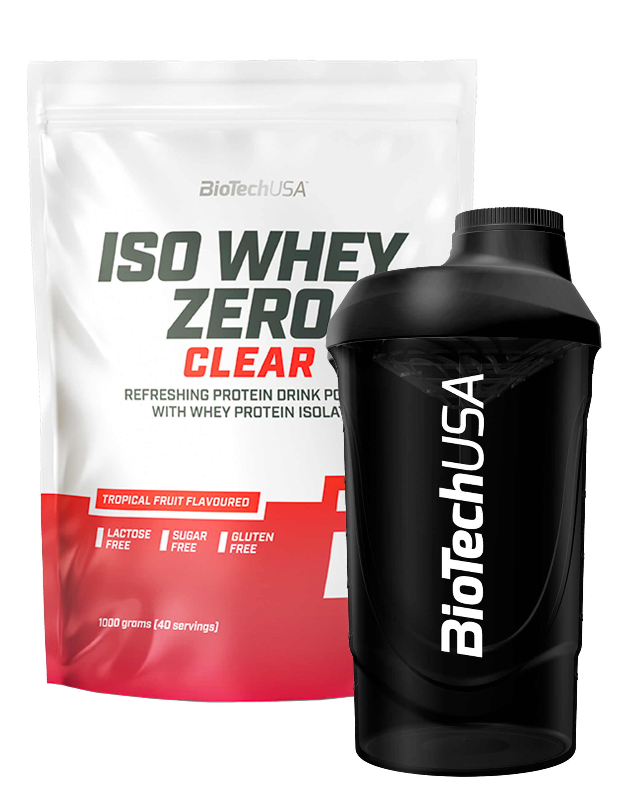 Iso Whey Zero Clear (1000g)+gratis valgfri Shaker
