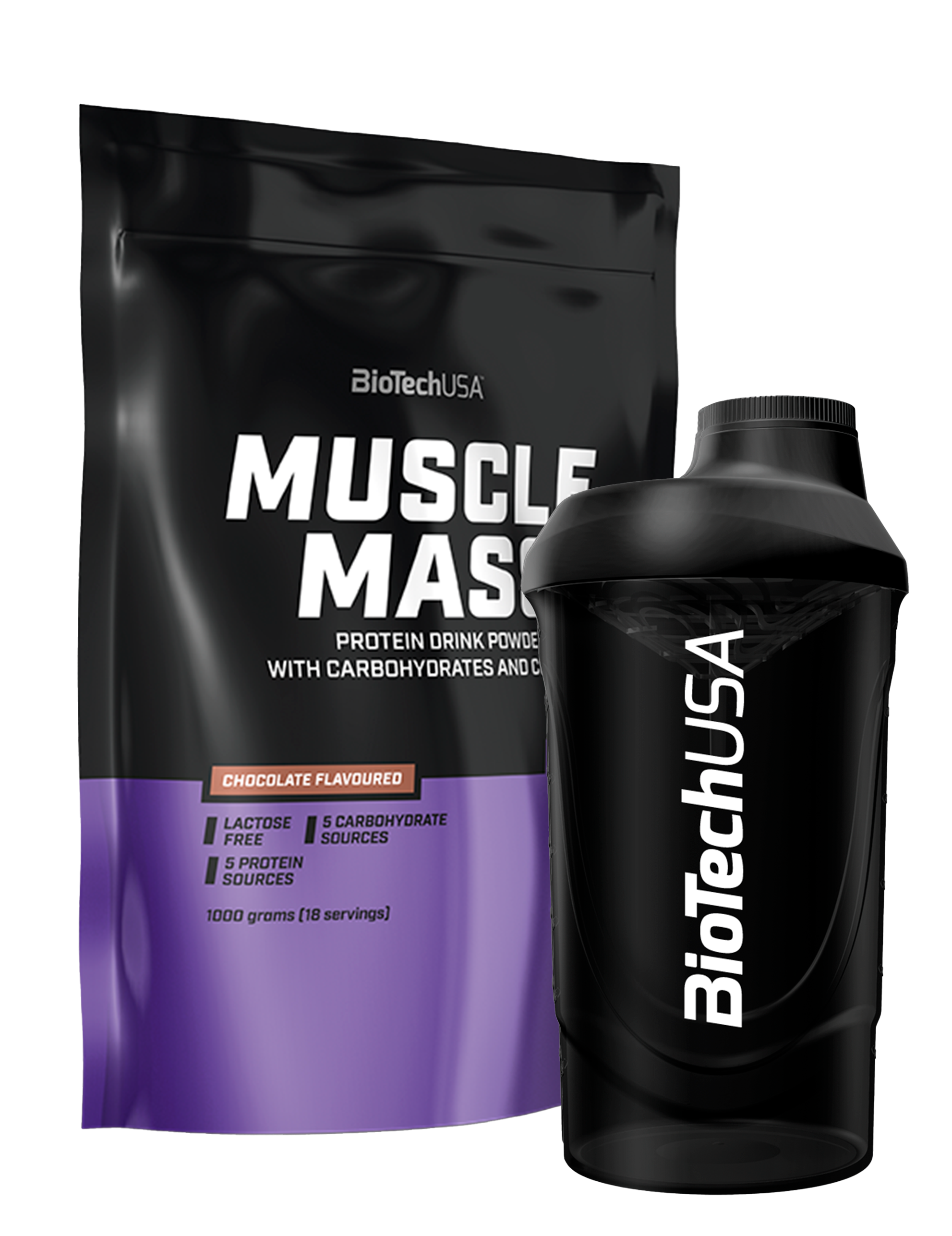 Muscle Mass (1000g)+gratis valgfri Shaker