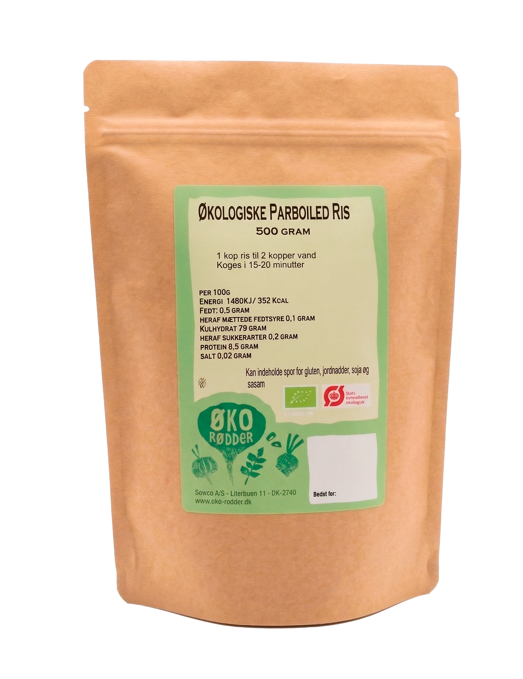 Økologiske Parboiled Ris (500g)