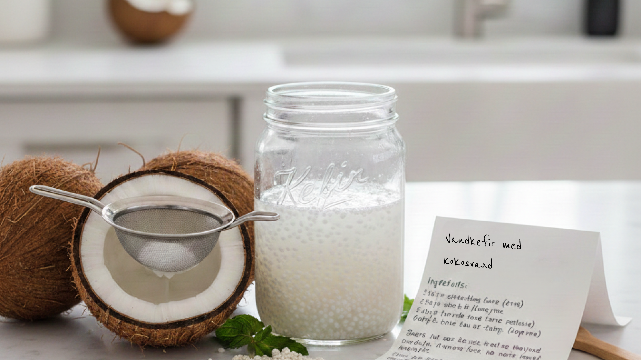 Kokosvand kefir – nem opskrift på fermenteret vandkefir