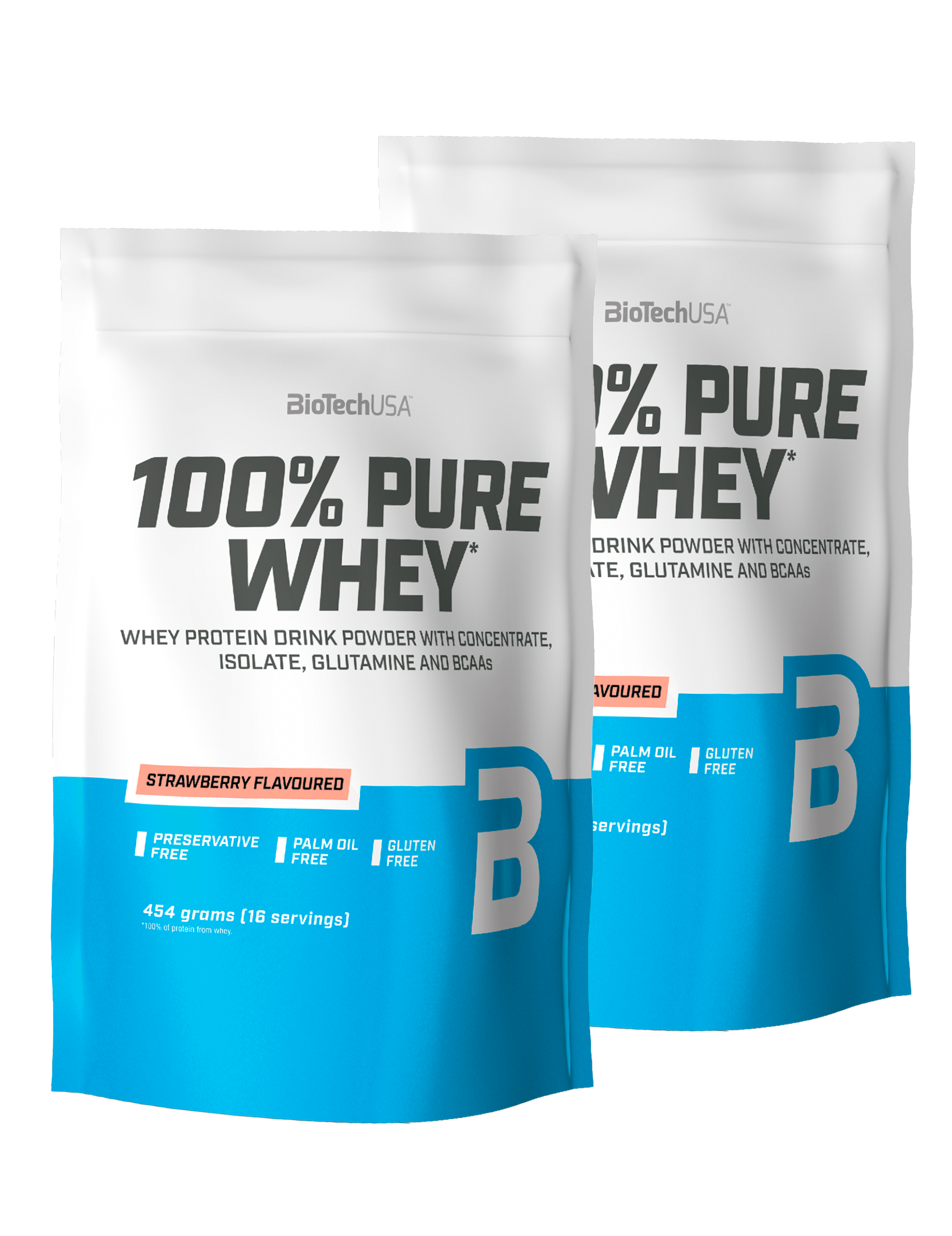 100% Pure Whey Protein (454g) (2 stk.)