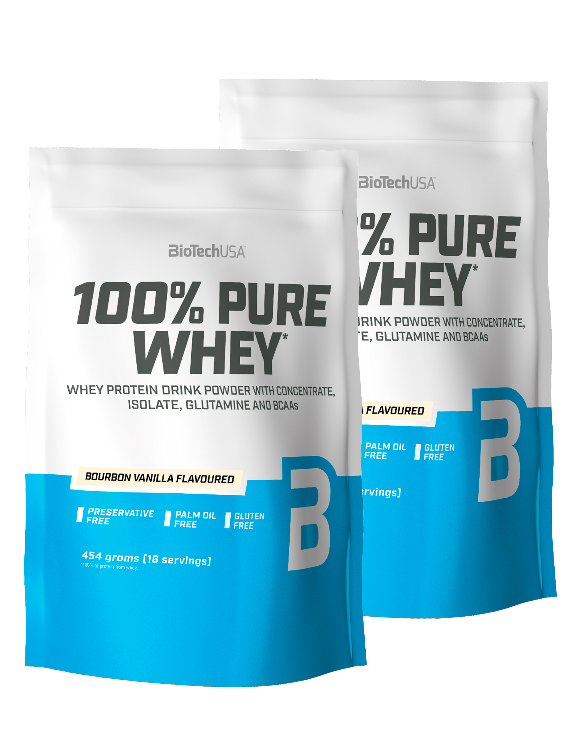 100% Pure Whey Protein (454g) (2 stk.)