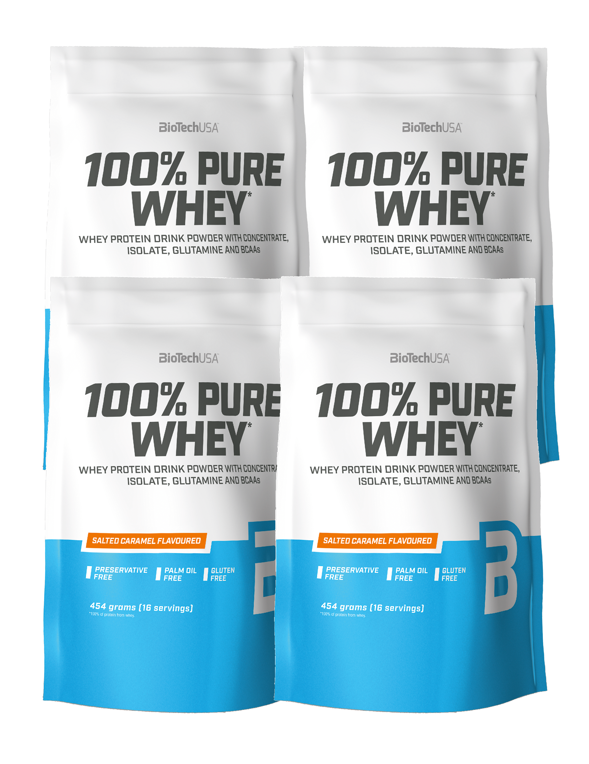 100% Pure Whey Protein (454g) (4 stk.)