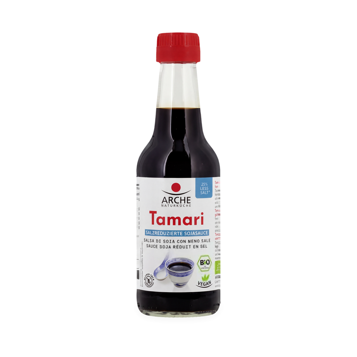Guru Food Økologisk Tamari Sojasovs med reduceret saltindhold – 250 ml