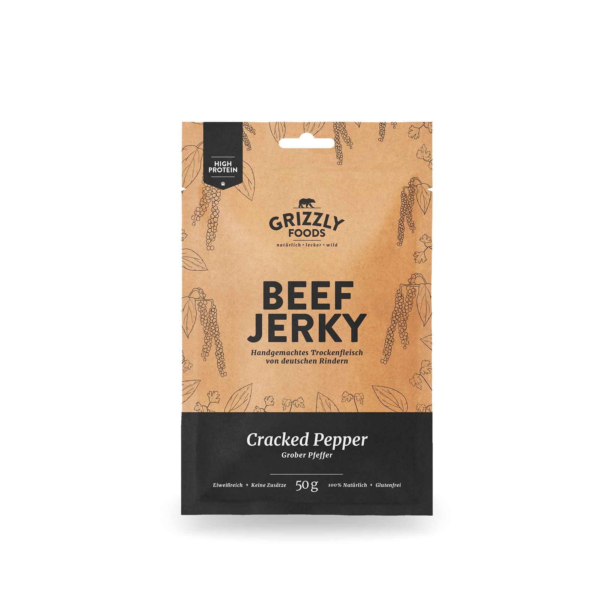 Oksekød Jerky – Knust Peber (50g)