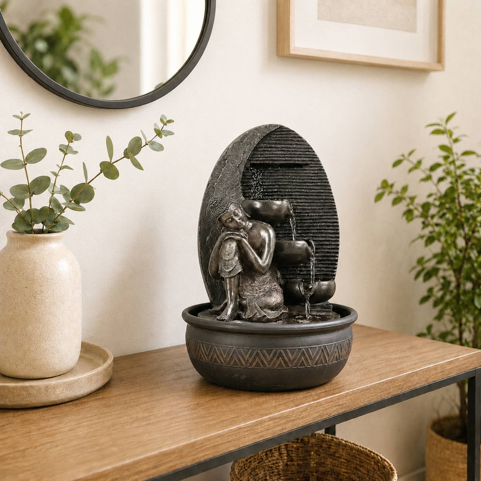 Grace Buddha Fontæne med LED