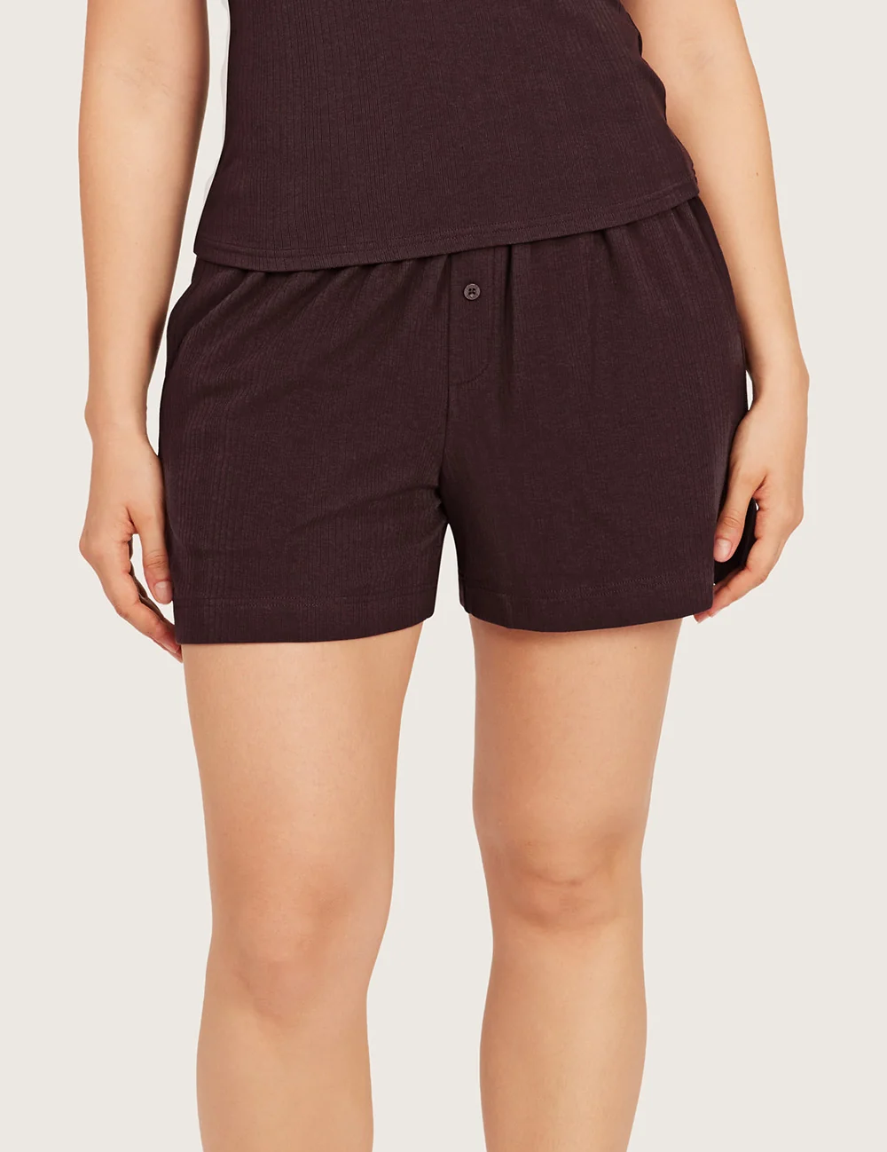 AiraRib™ lounge-shorts – Mulberry – billede 1
