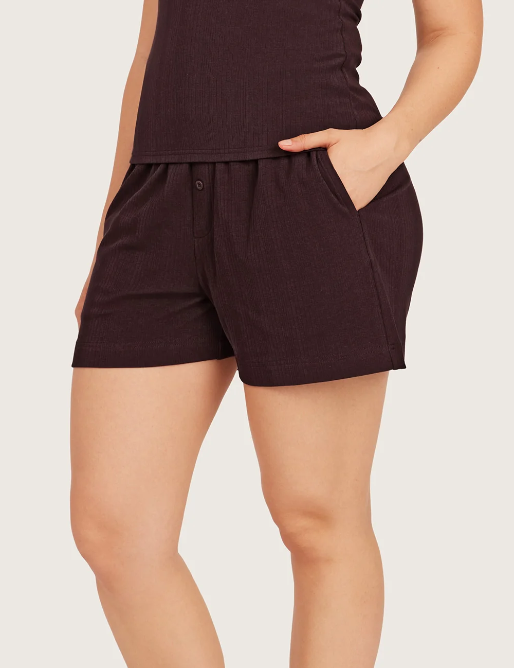 AiraRib™ lounge-shorts – Mulberry – billede 3