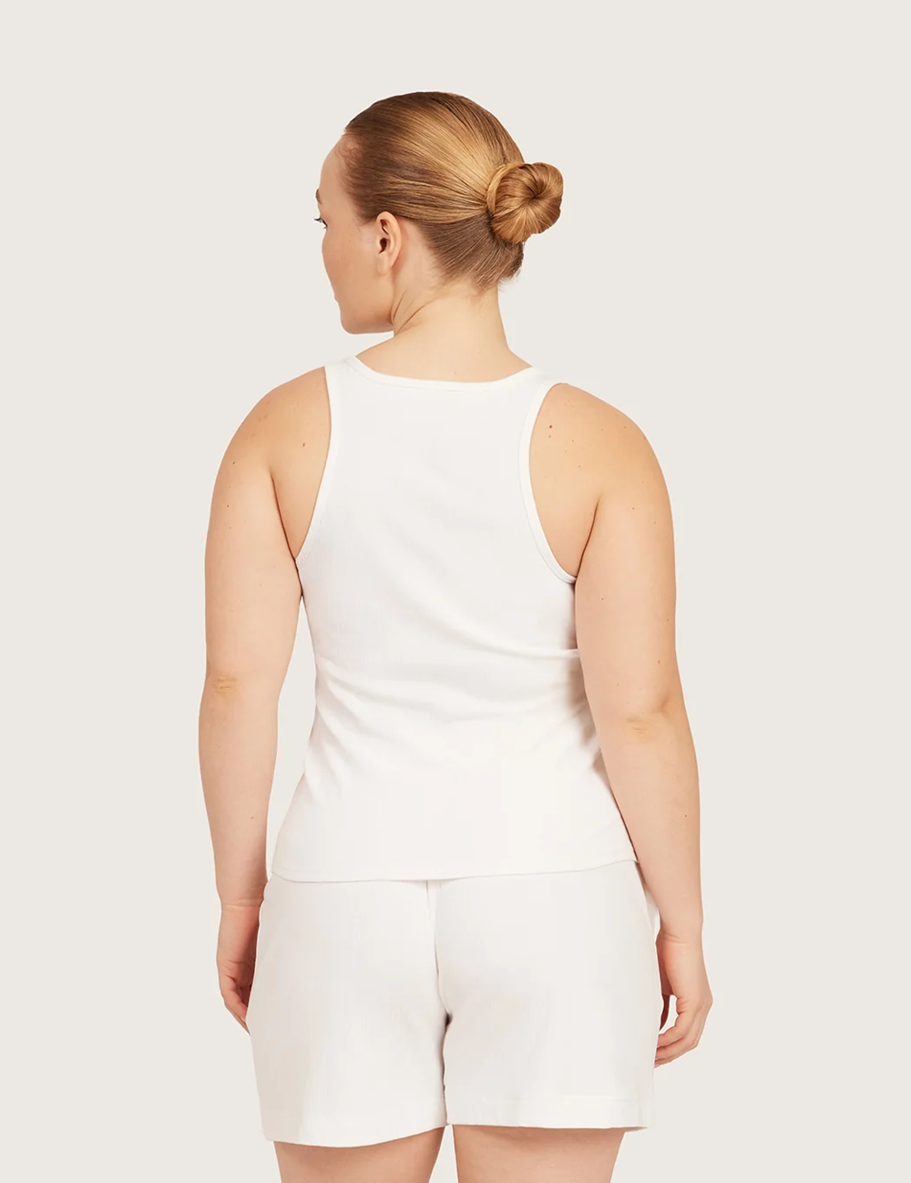 AiraRib™ lounge-tanktop – Chalk White – billede 8