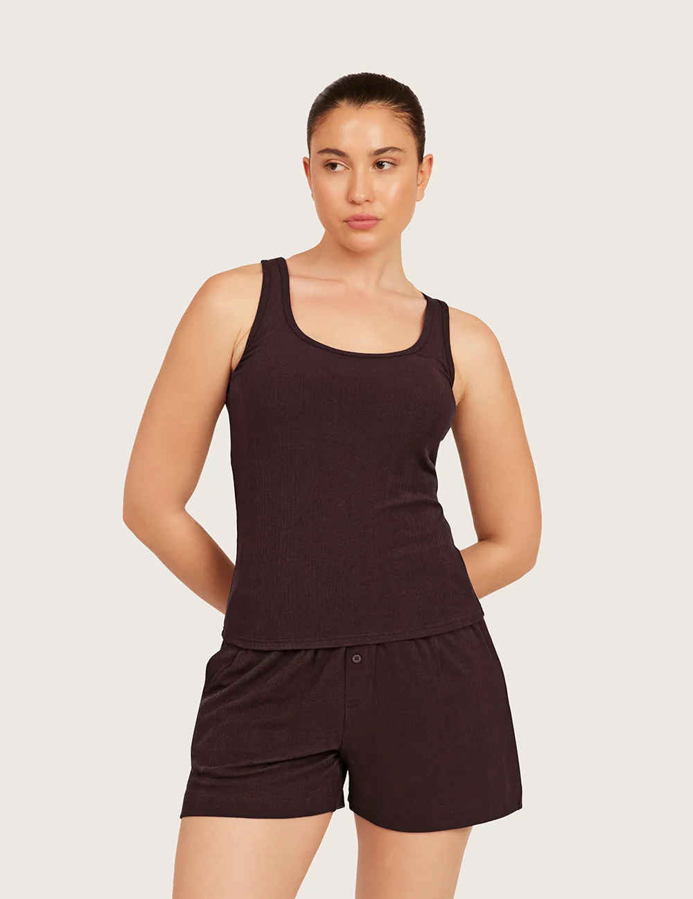 AiraRib™ lounge-tanktop – Mulberry – billede 1