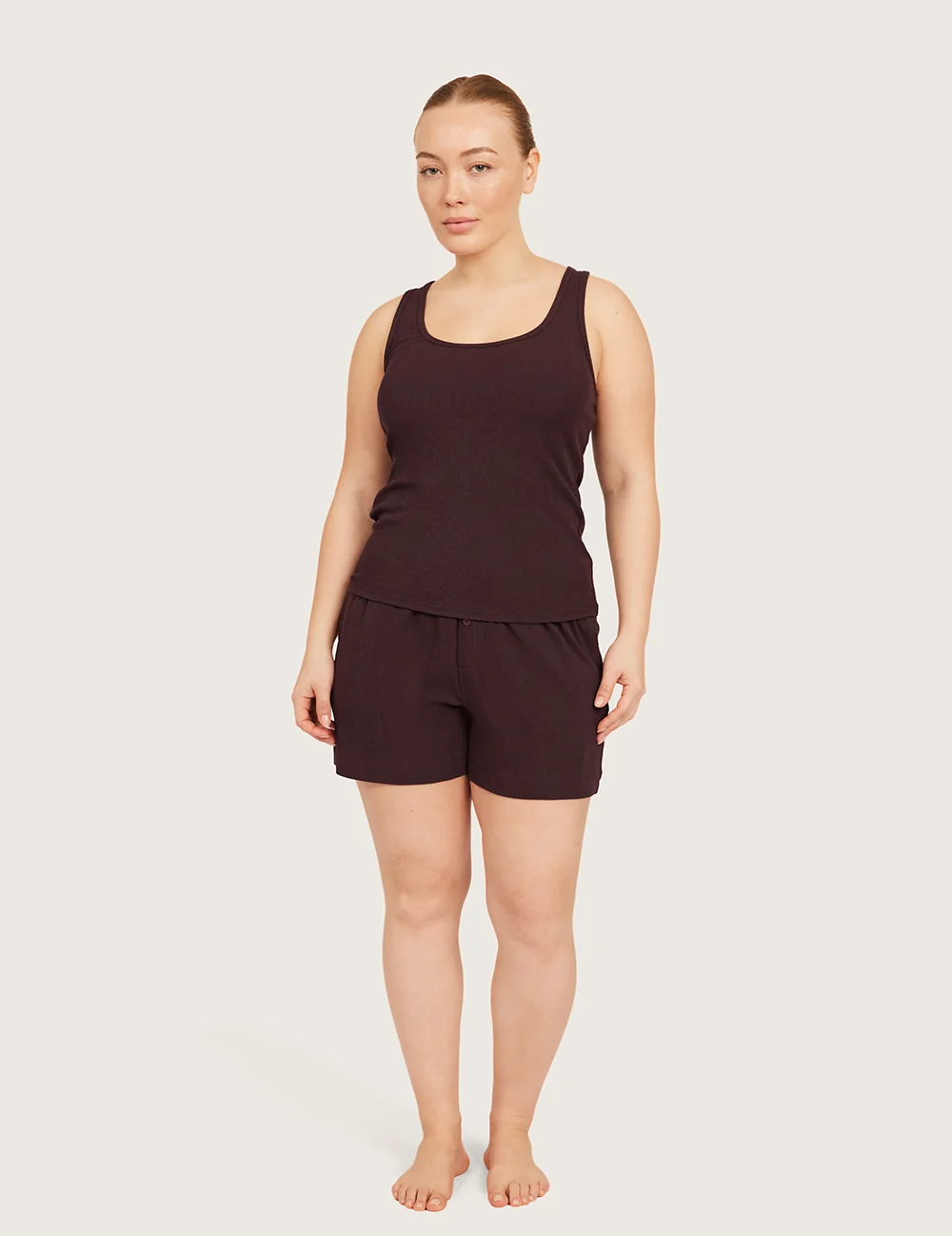 AiraRib™ lounge-tanktop – Mulberry – billede 11
