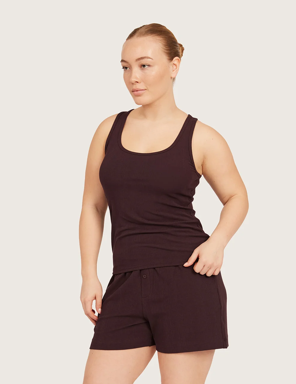 AiraRib™ lounge-tanktop – Mulberry – billede 9